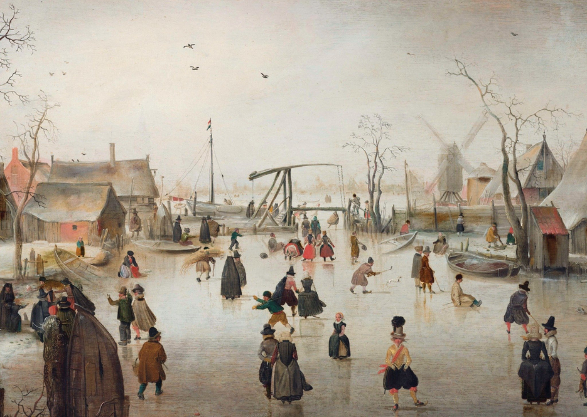 Kunstkaart Schaatsenrijden Kaart Klaas de Jong