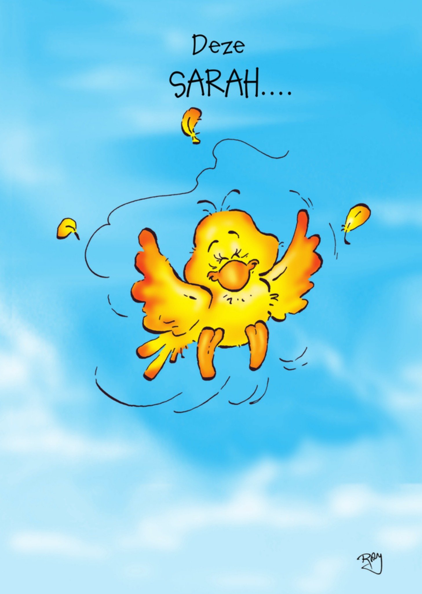 Verjaardagskaart sarah vogel Kaart Doodles