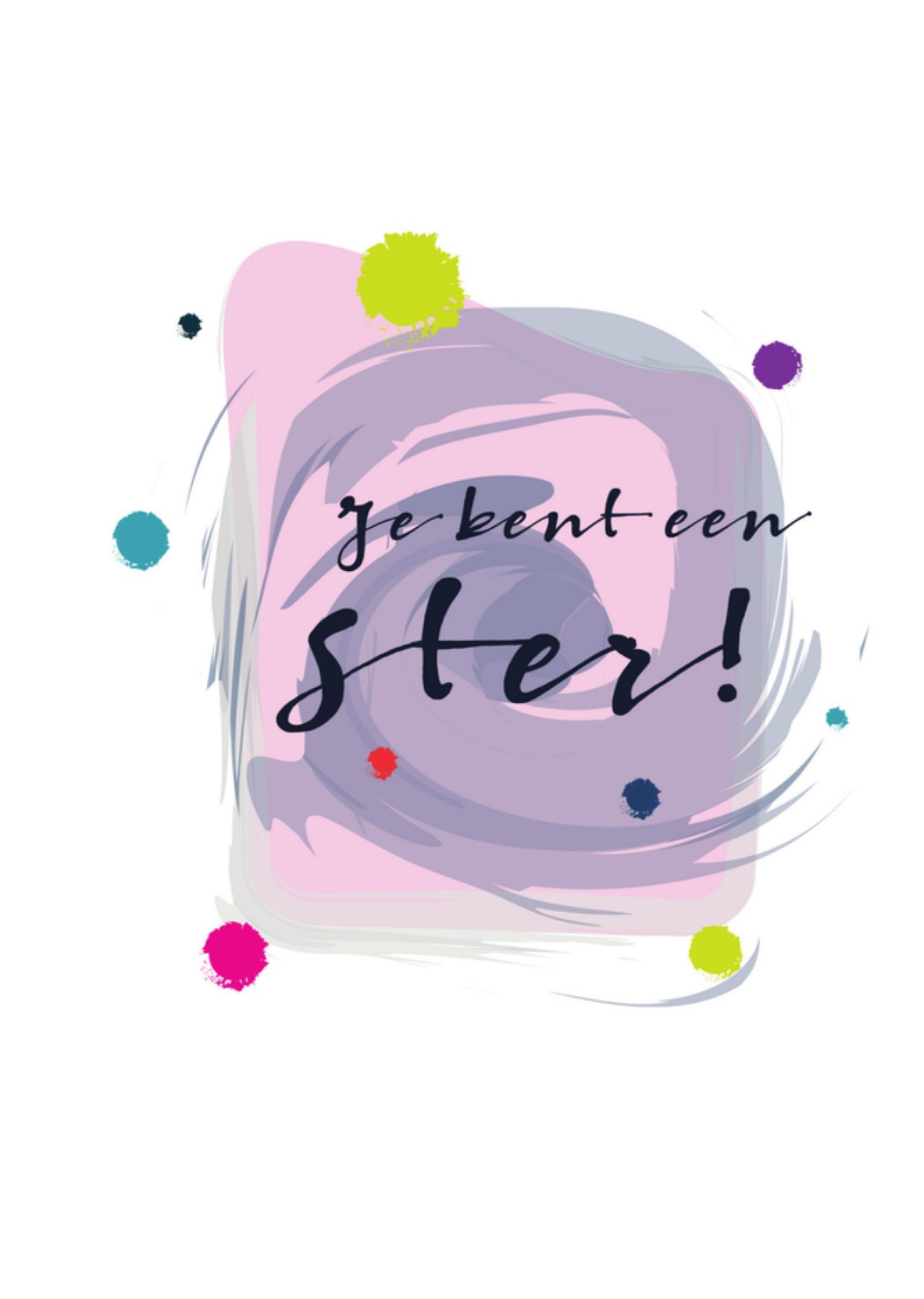 Bedanktkaart je bent een ster! Kaart Papagrazi