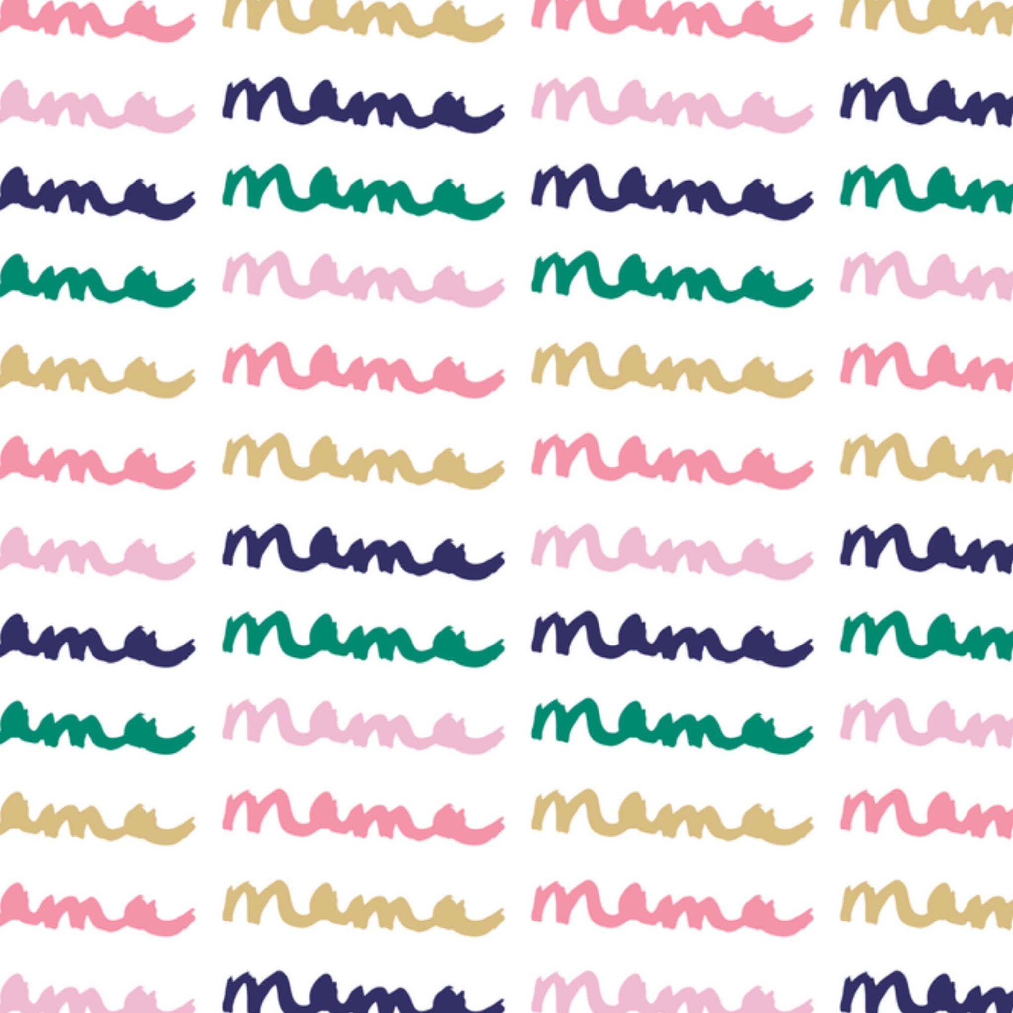 Moederdagkaart - Mama - Script belettering typografische kaart