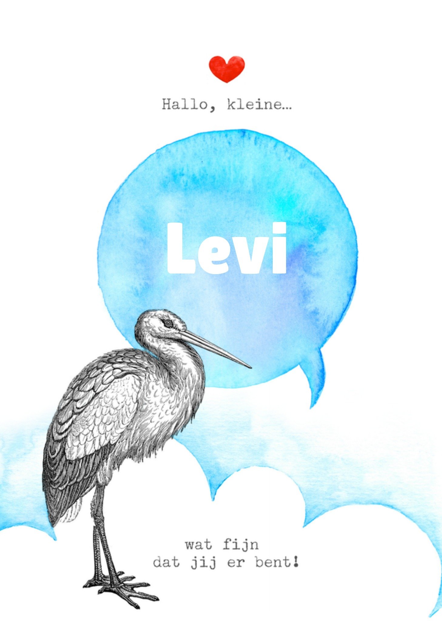 Geboortekaart met naam Kaart Bright Spot