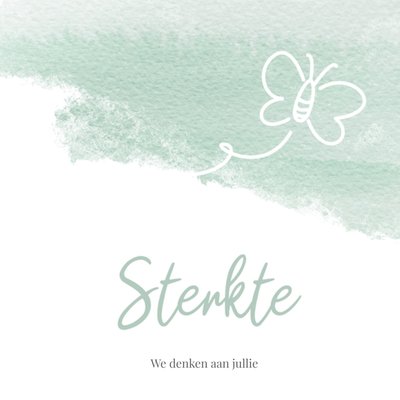 Aquarel Vlinder Sterkte Kaart