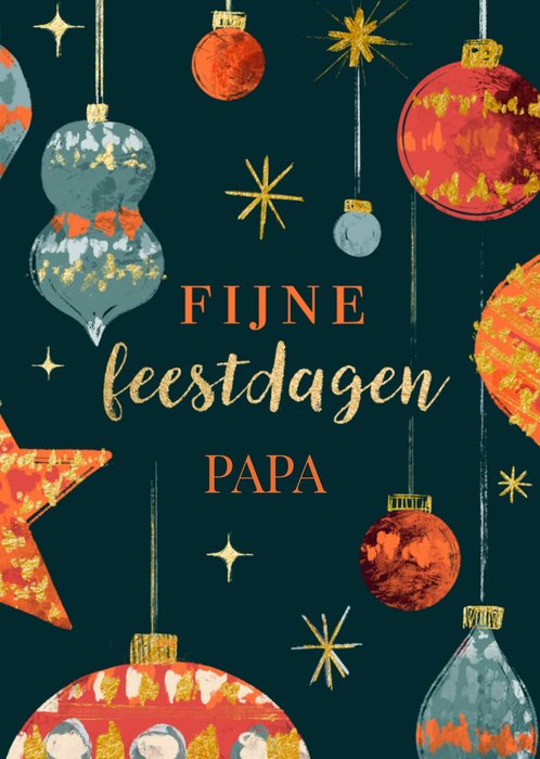 Greetz | Kerstkaart | papa | kerstballen