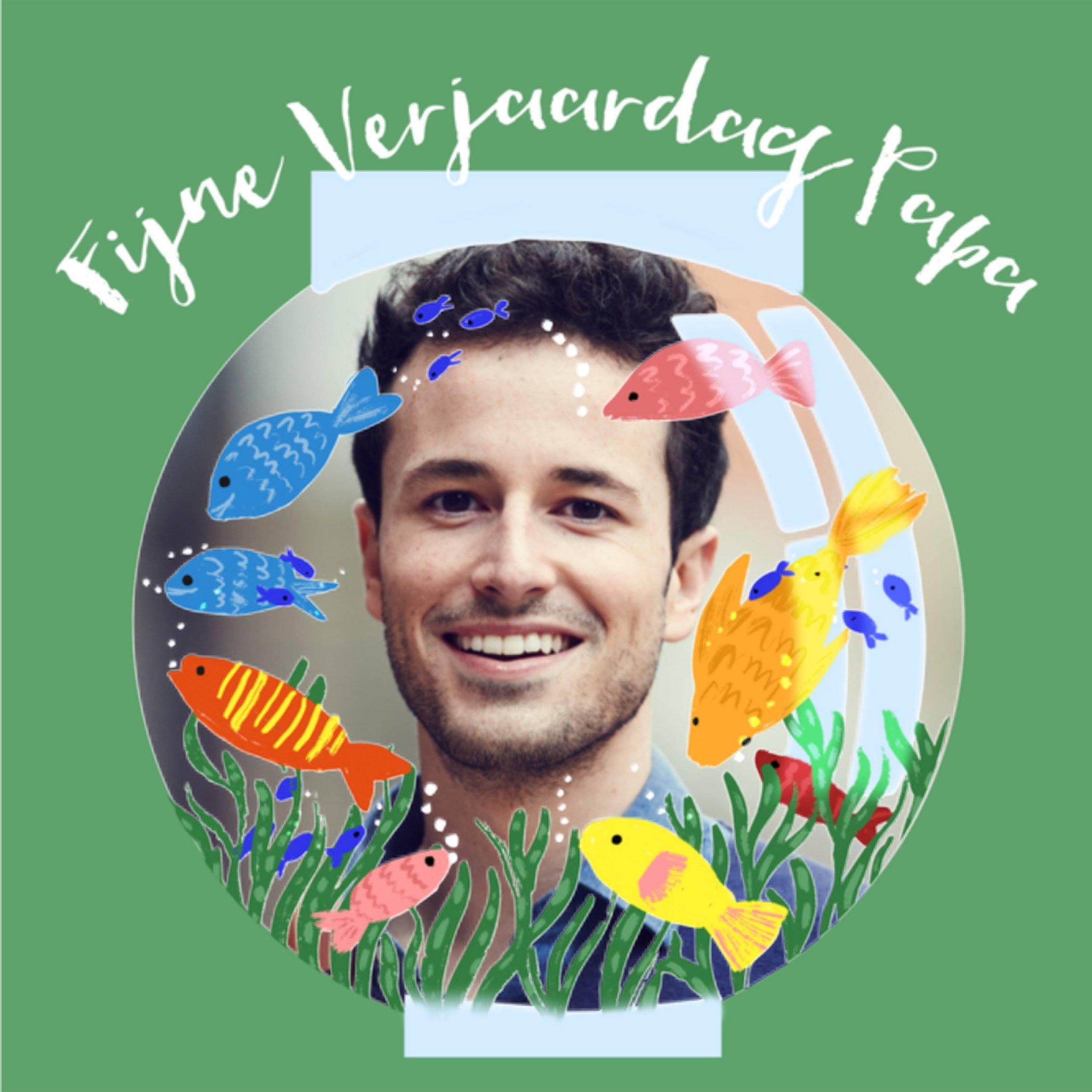 Greetz Verjaardagskaart fotokaart papa Vierkant