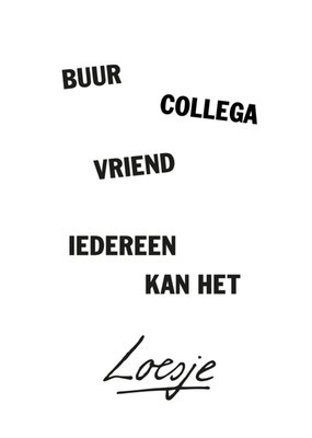 Loesje | Vriendschapskaart | Zomaar