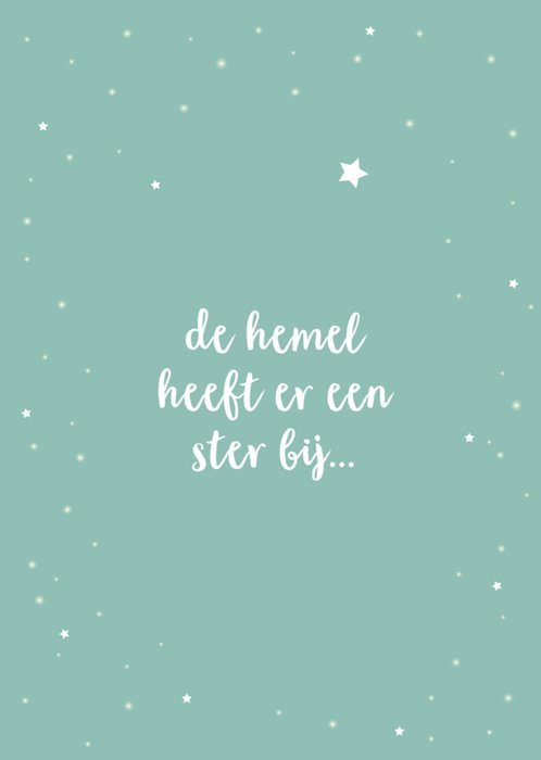 Greetz | Condoleancekaart | Er een ster bij
