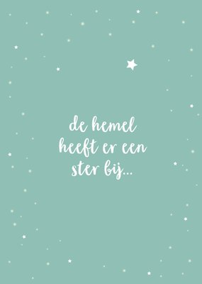 Greetz | Condoleancekaart | Er een ster bij
