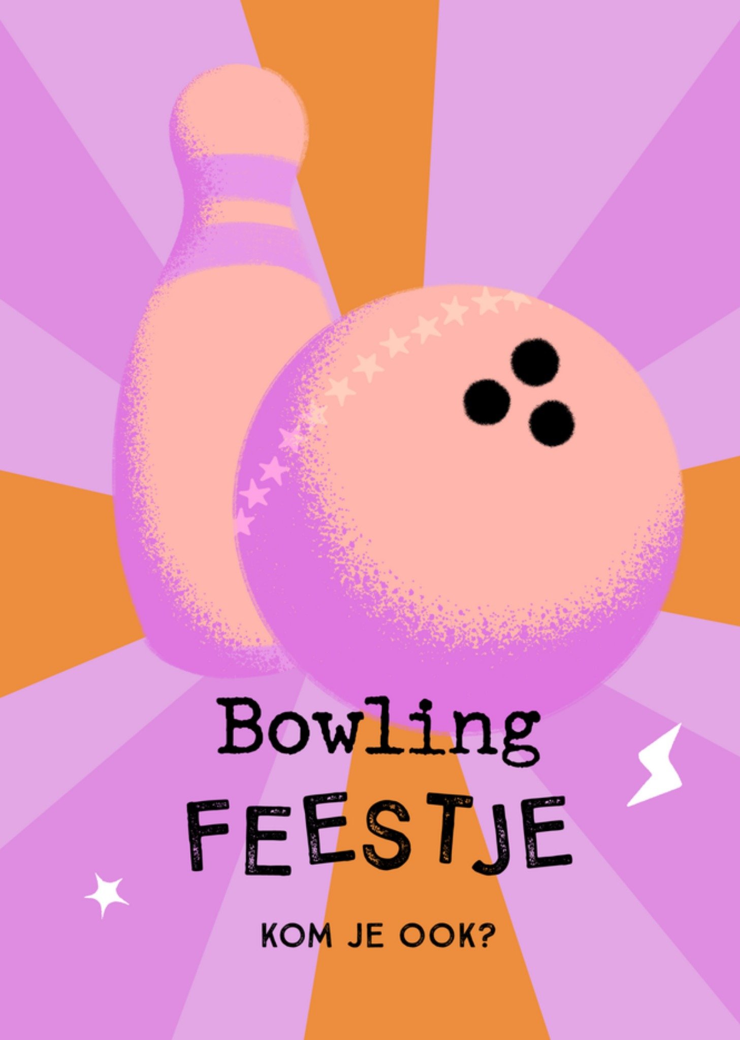 Kinderfeestje Bowling Kaart Greetz