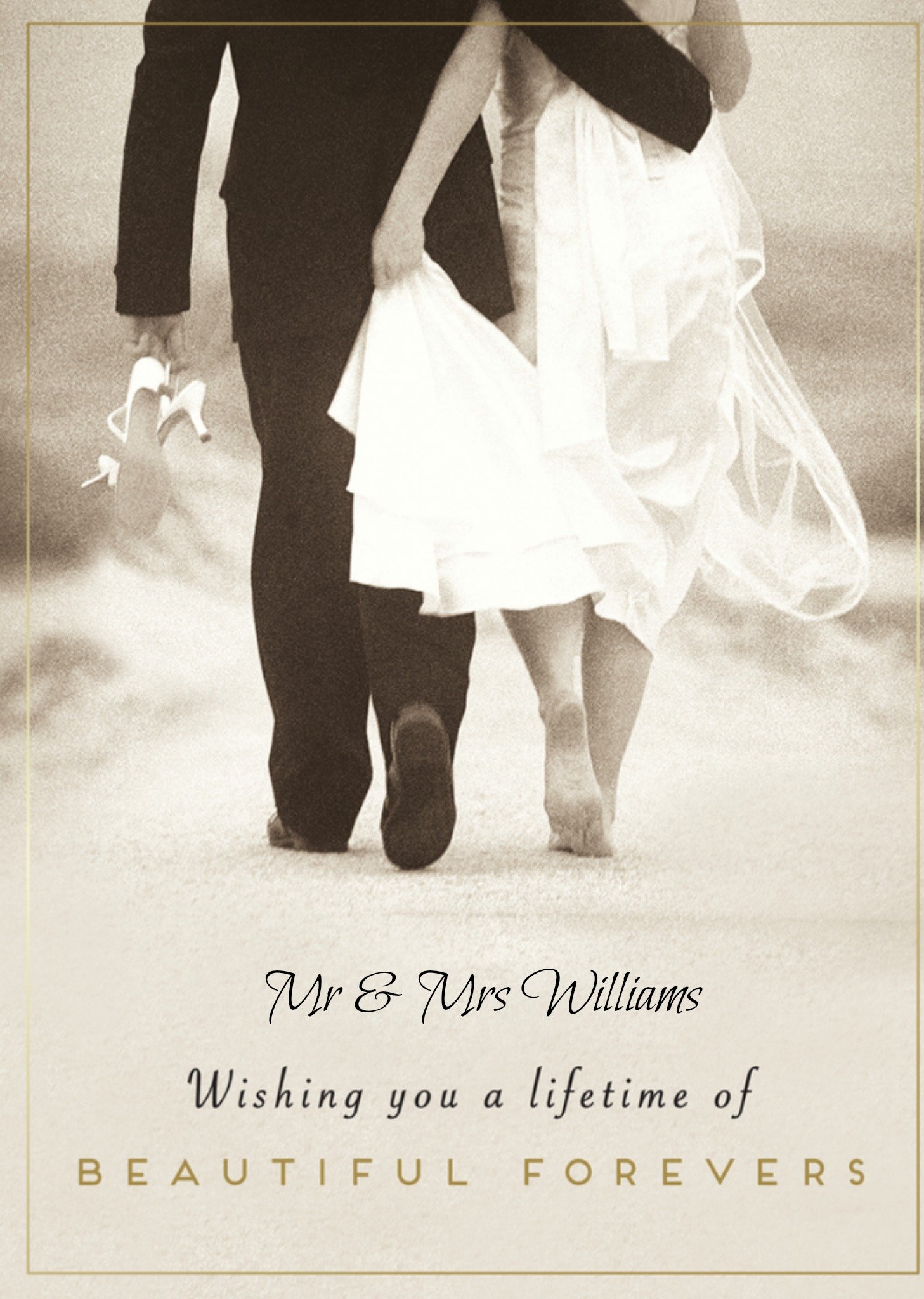 Huwelijkskaart met naam Kaart Pigment