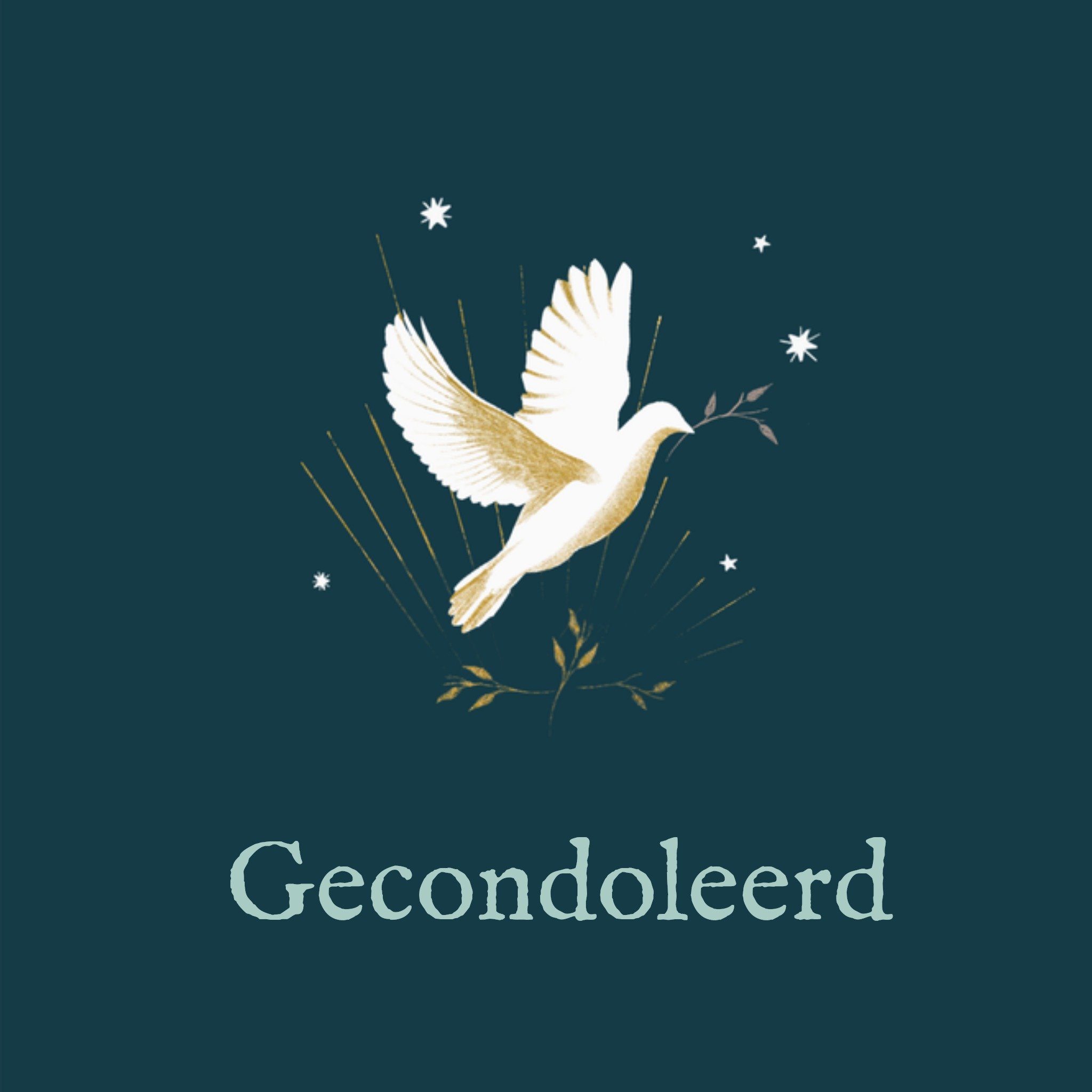 Greetz Condoleancekaart Gecondoleerd Vierkant