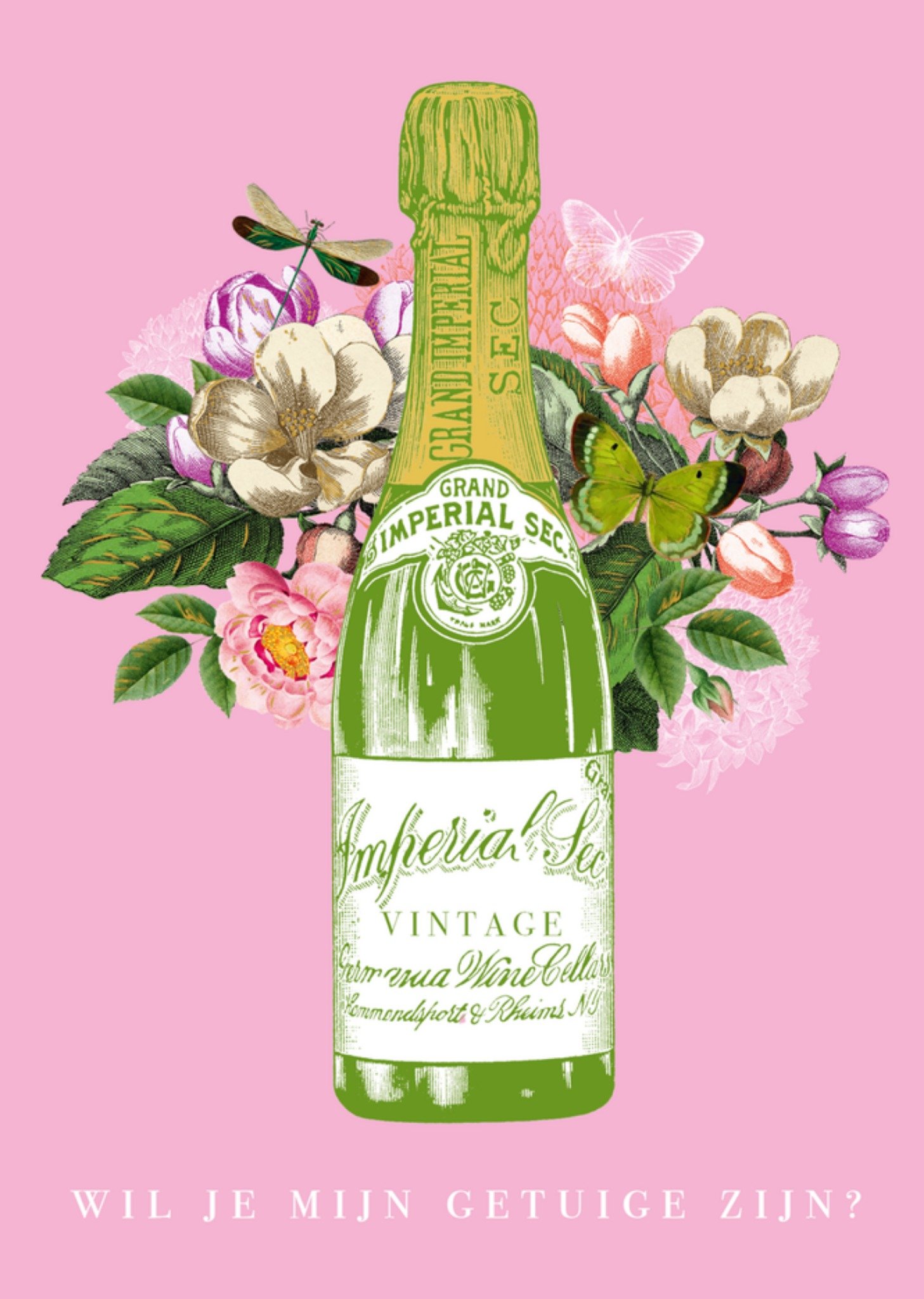 Huwelijkskaart Getuigen Vrolijk Kaart Paperclip