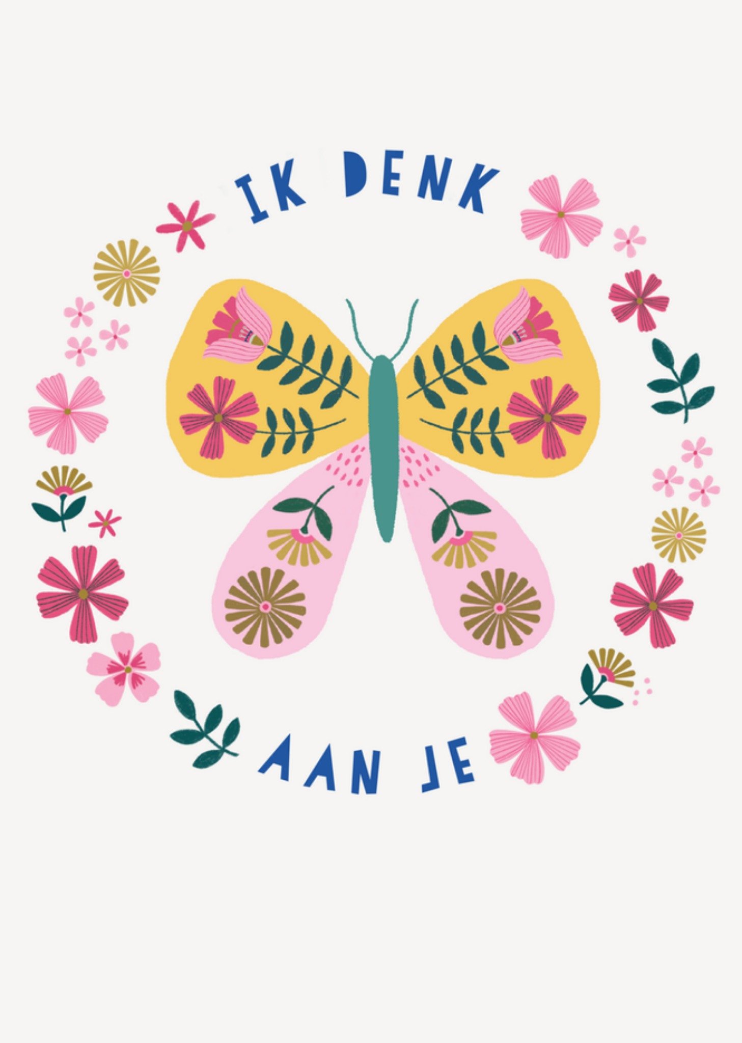 Natalie Alex Denken aan kaart vlinder Kaart Mifkins