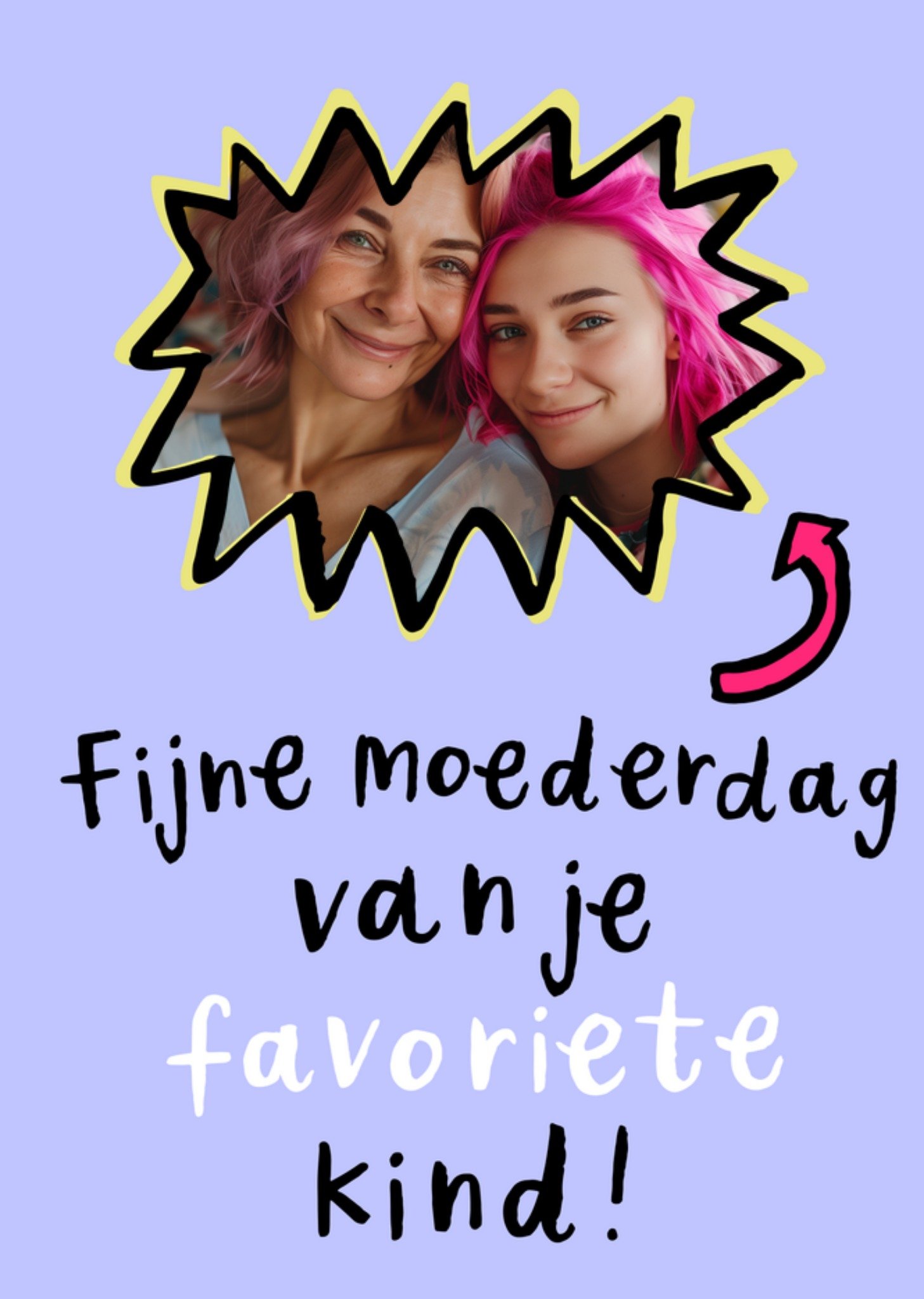 Moederdagkaart van je favoriete kind Kaart Greetz