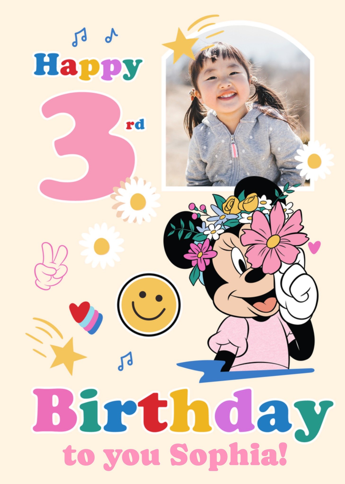 Disney Verjaardagskaart Mickey Friends Happy 3rd Birthday Kaart Mickey Mouse