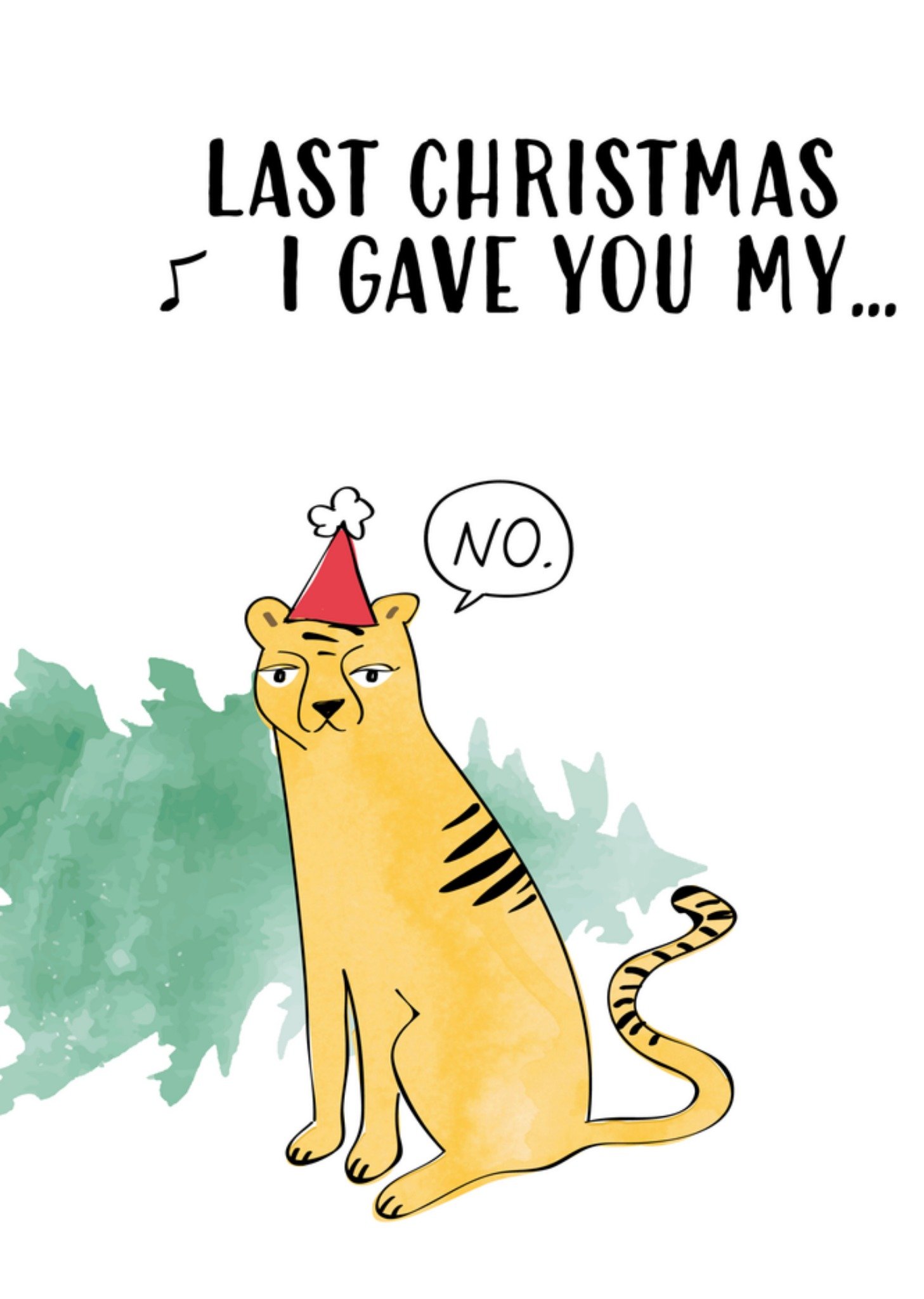 Kerstkaart Tijger Greetz