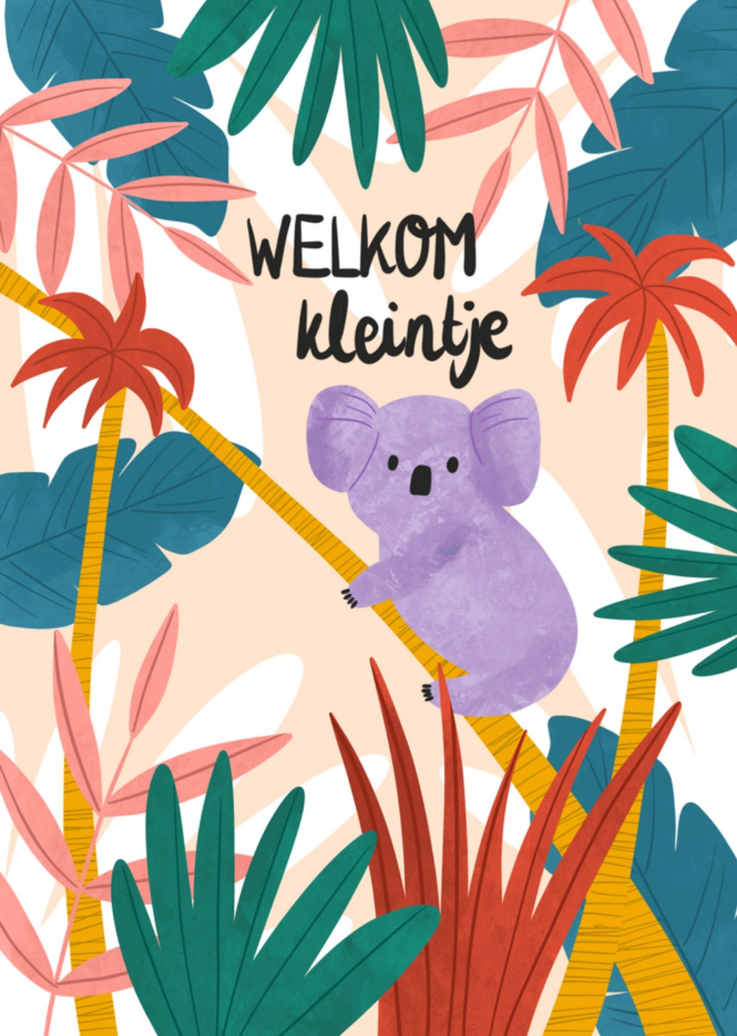 Geboortekaart jungle koala Greetz