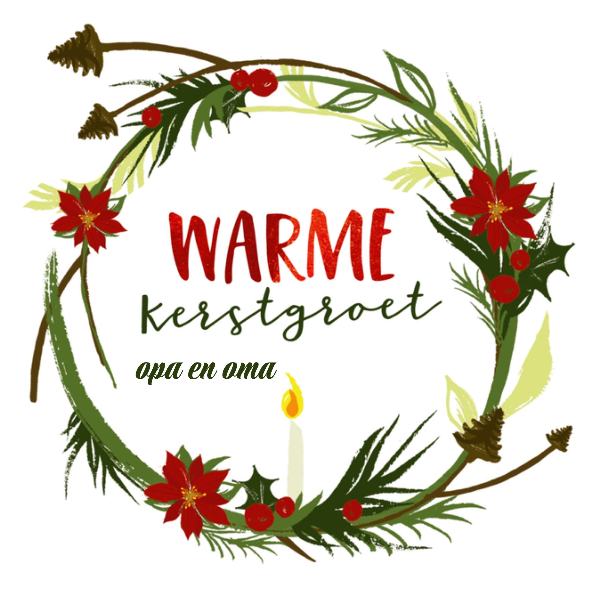 Kerstkaart Opa en Oma Paperclip