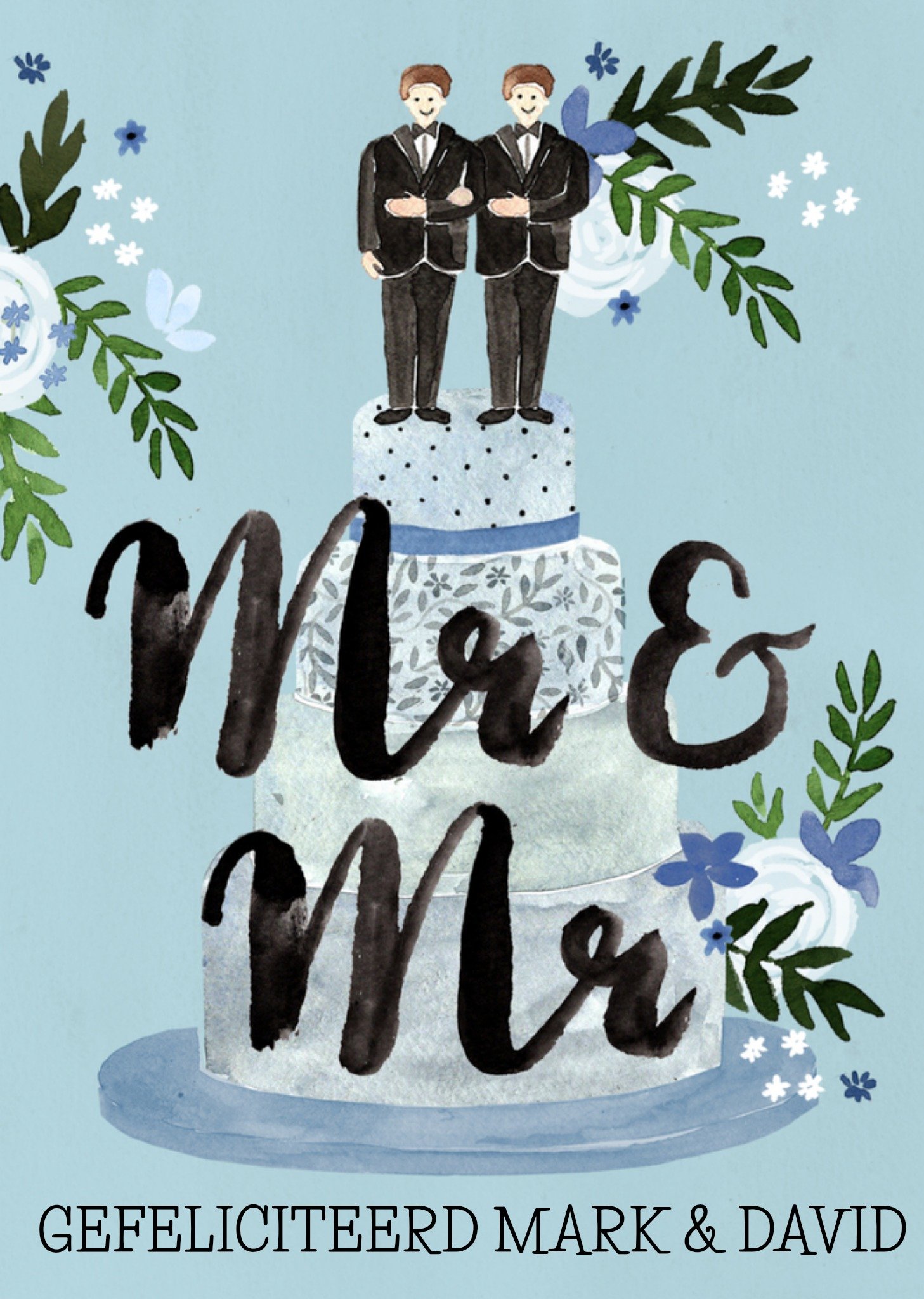 Huwelijkskaart met naam Kaart Making Meadows