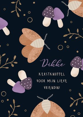 Greetz | Kerstkaart | Paddenstoelen | Vriendin