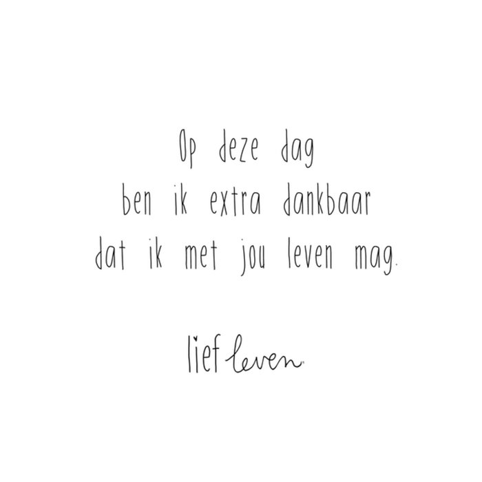 Lief Leven | Valentijnskaart | Extra dankbaar