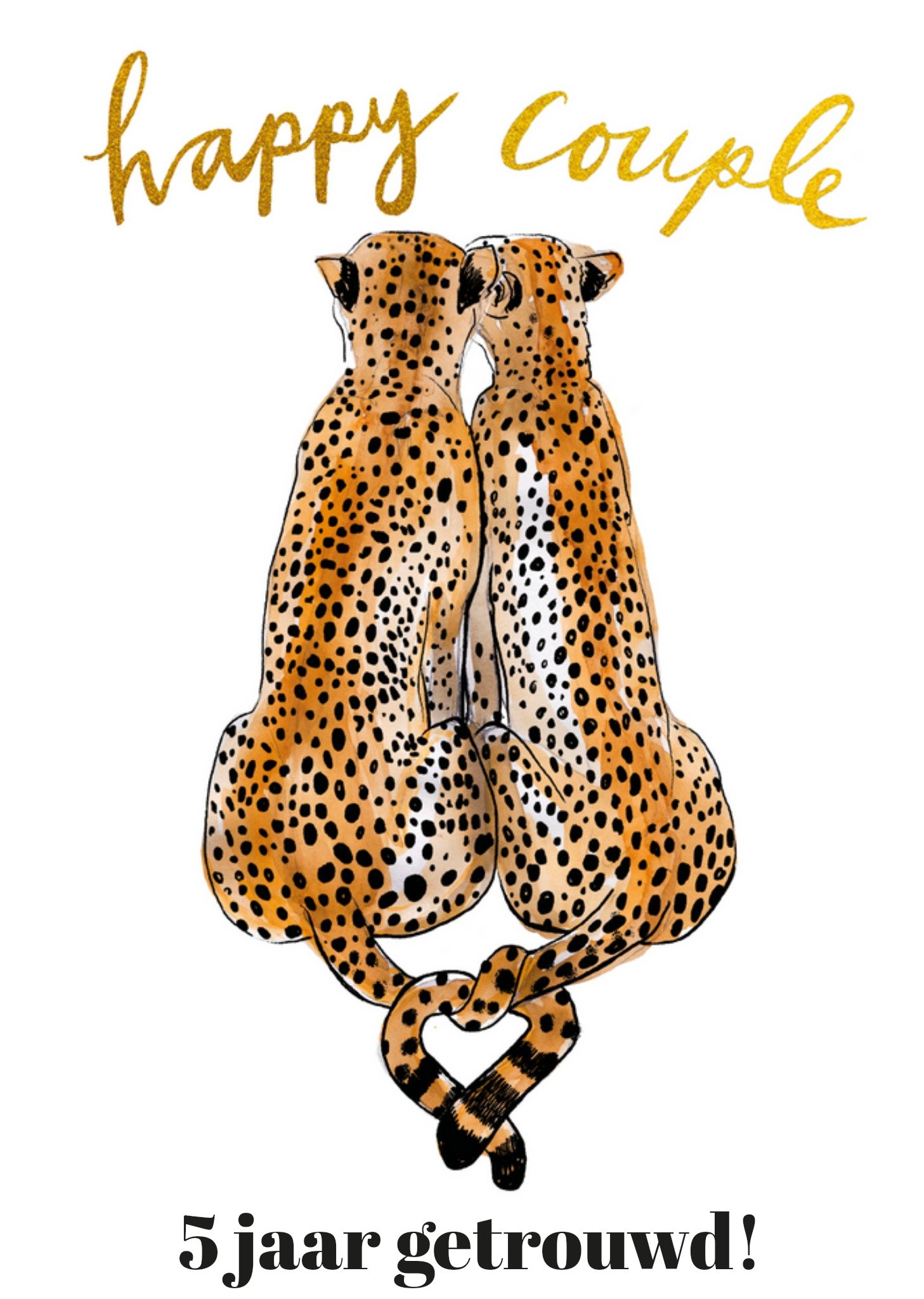 Marie Bodie - Huwelijkskaart - Jubileum - Luipaarden