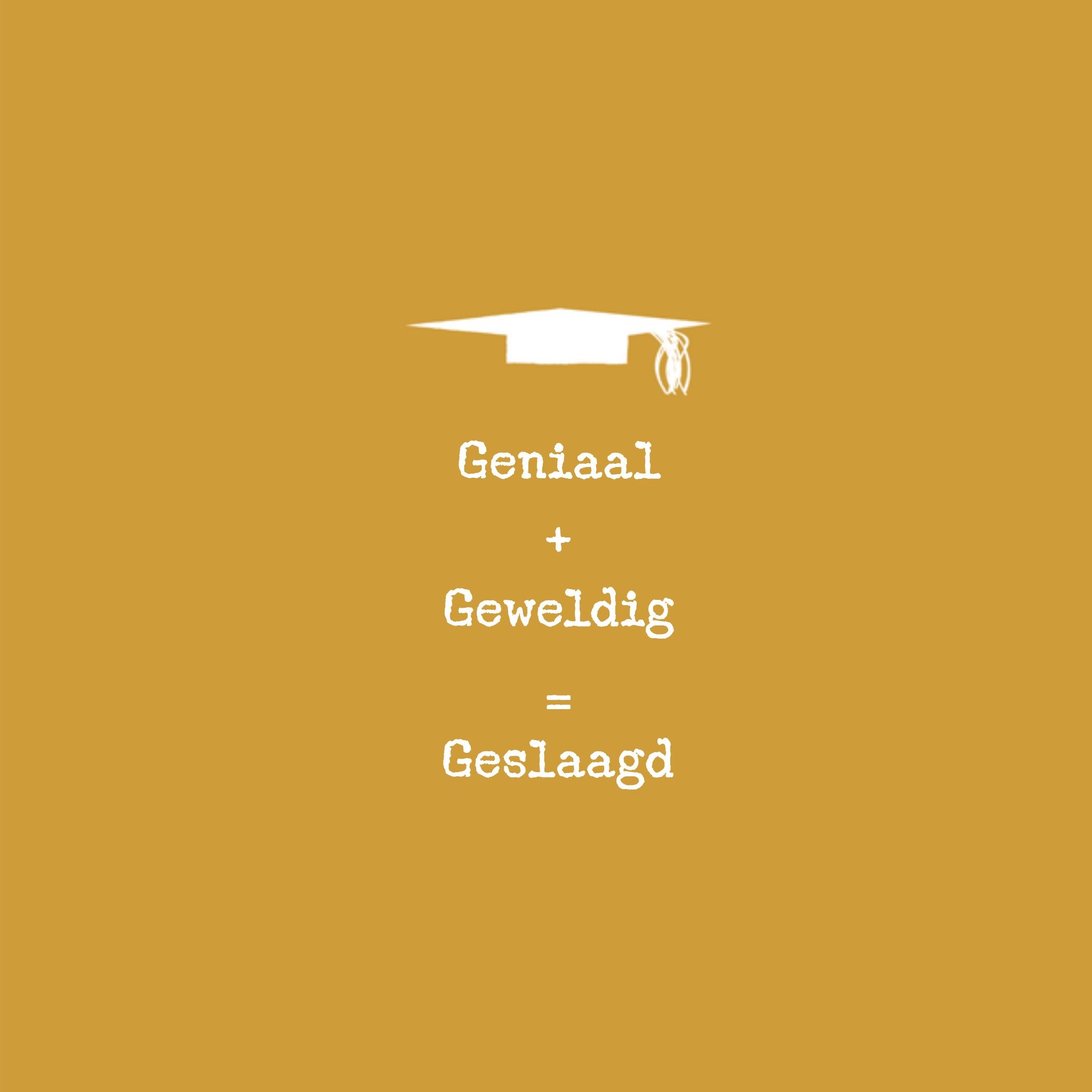Greetz Geslaagd kaart geniaal Vierkant