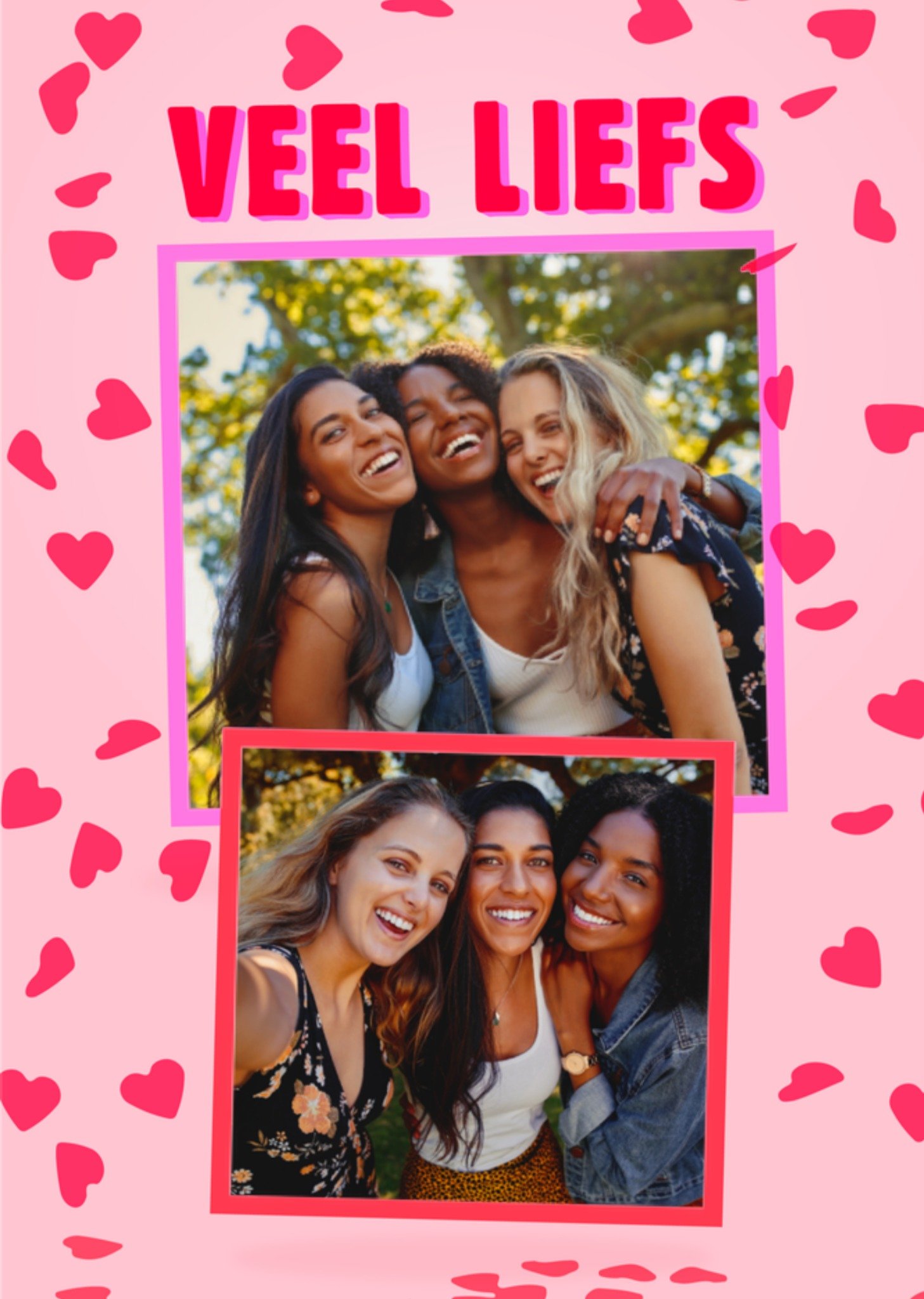 Greetz Valentijnskaart Hartjes Met fotos Standard Card