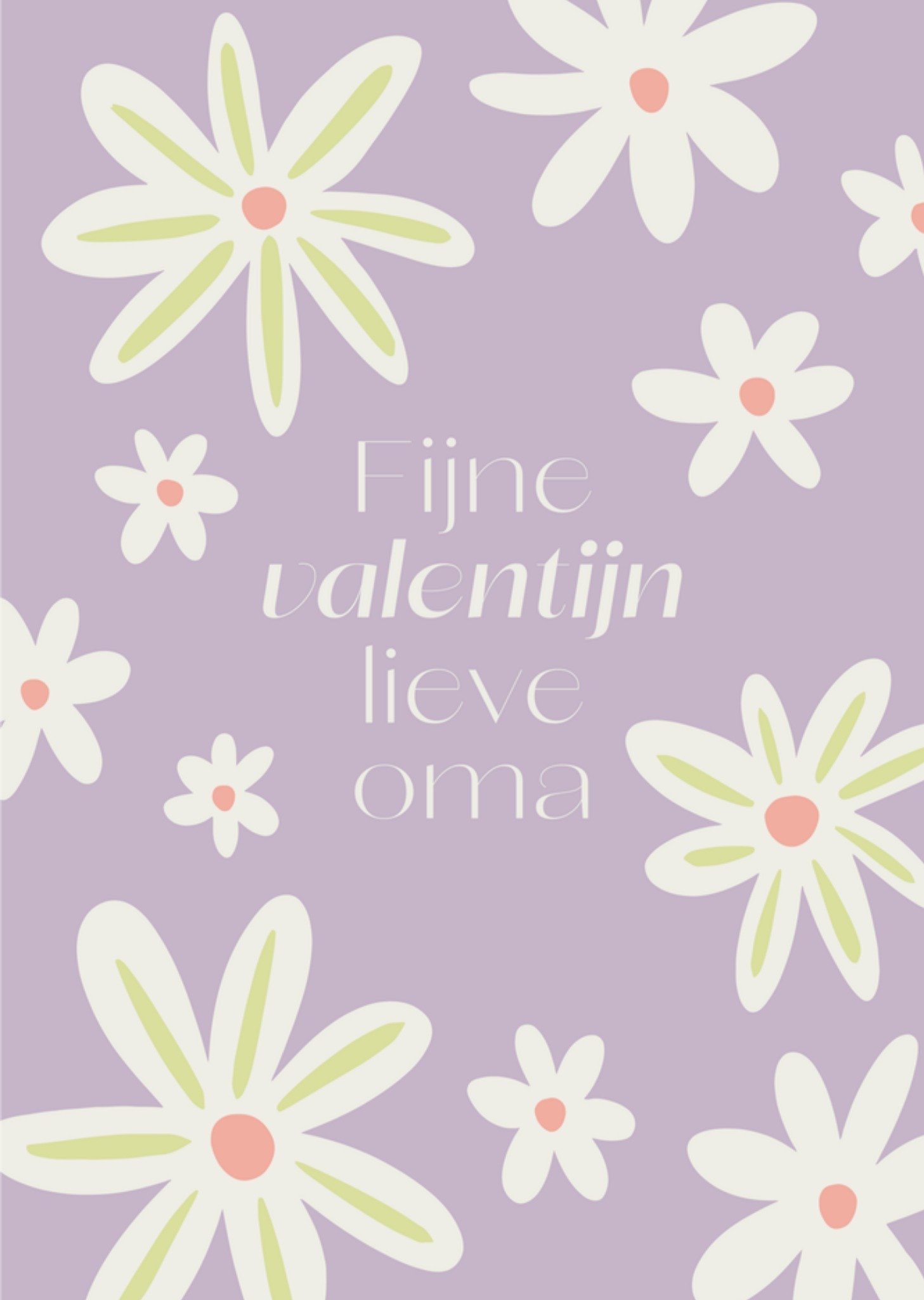 Valentijnskaart Lieve Oma Typografisch Kaart Greetz