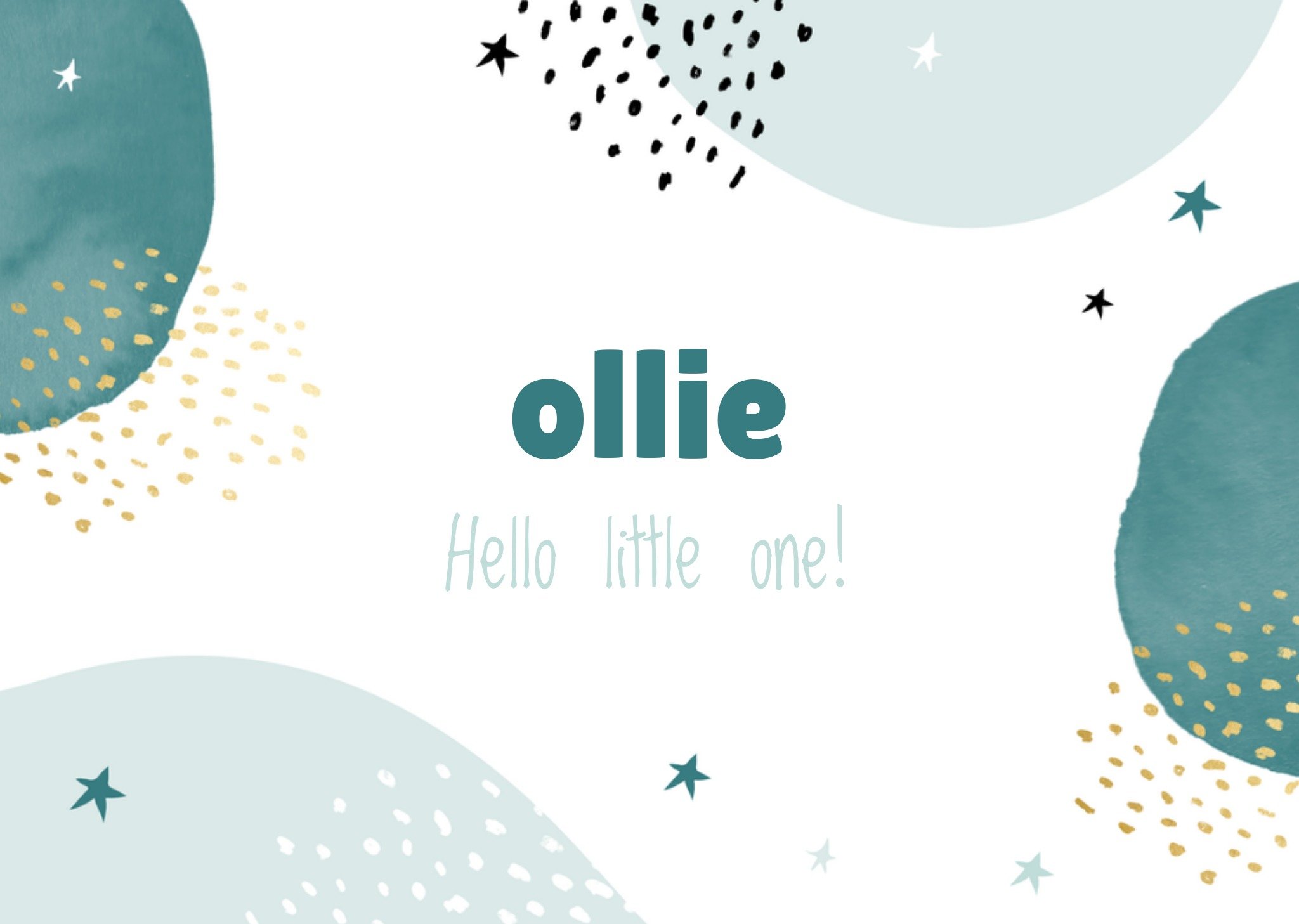 Geboortekaart Met naam van baby Greetz