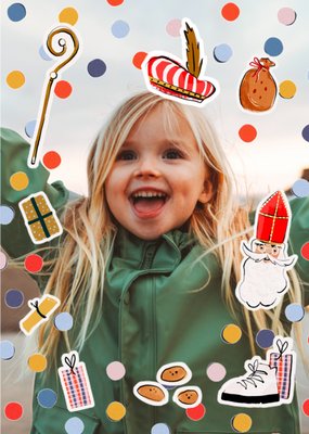 Sinterklaas Stickers Foto Upload Kaart