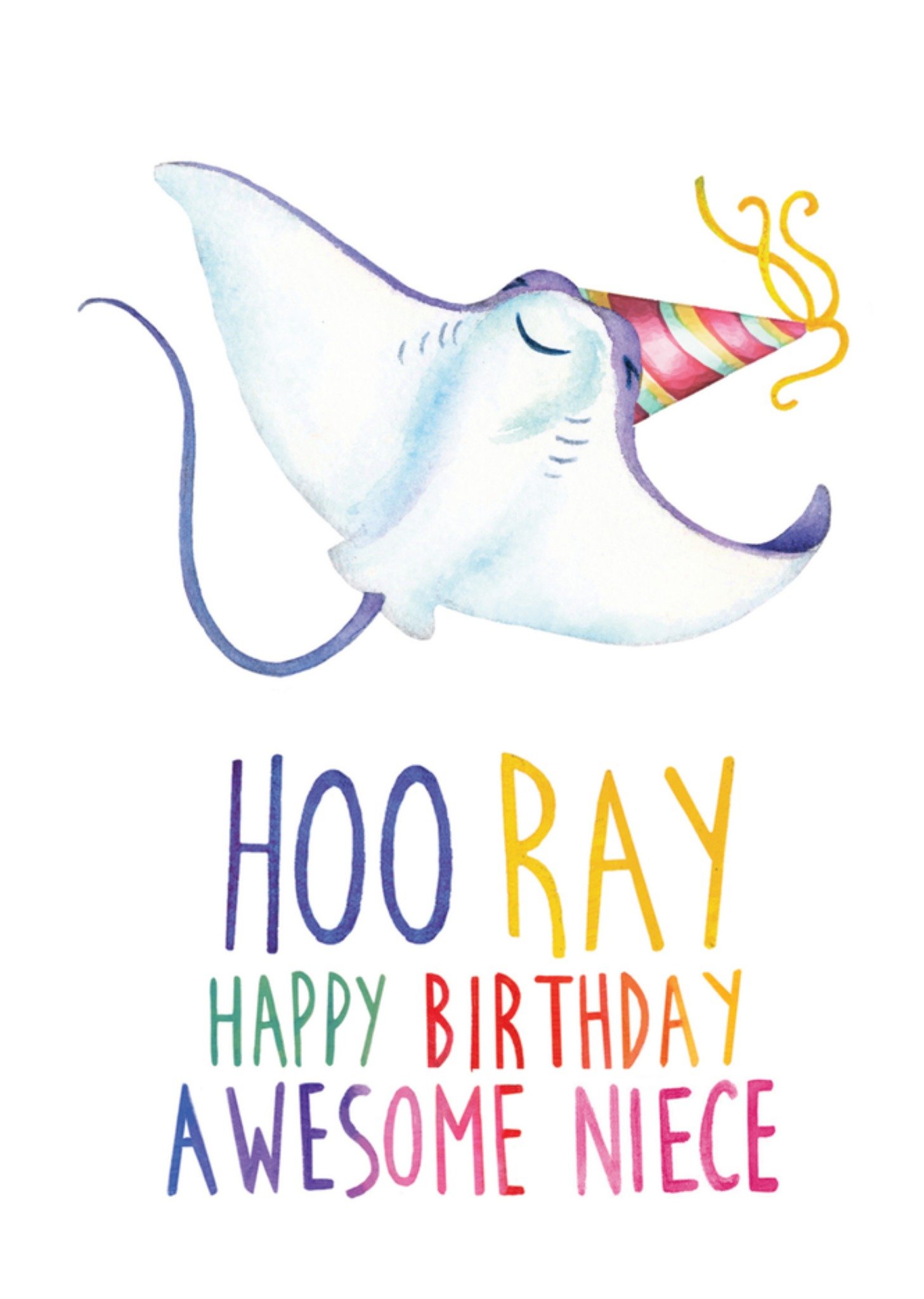 Verjaardagskaart Hoo ray Niece Kaart Citrus Bunn