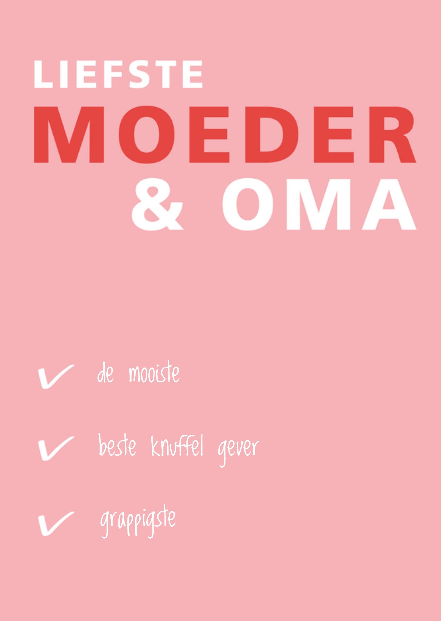 Moederdagkaart moeder en oma Greetz