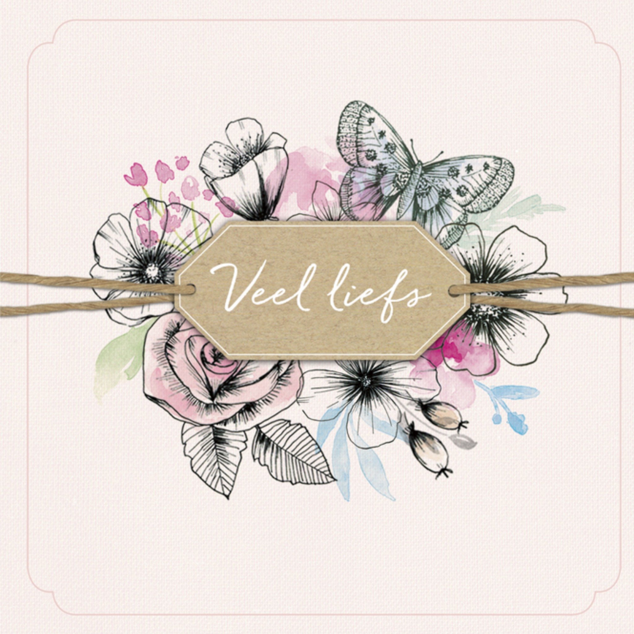 Sterkte kaart Vlinders Vierkante Kaart UK Greetings