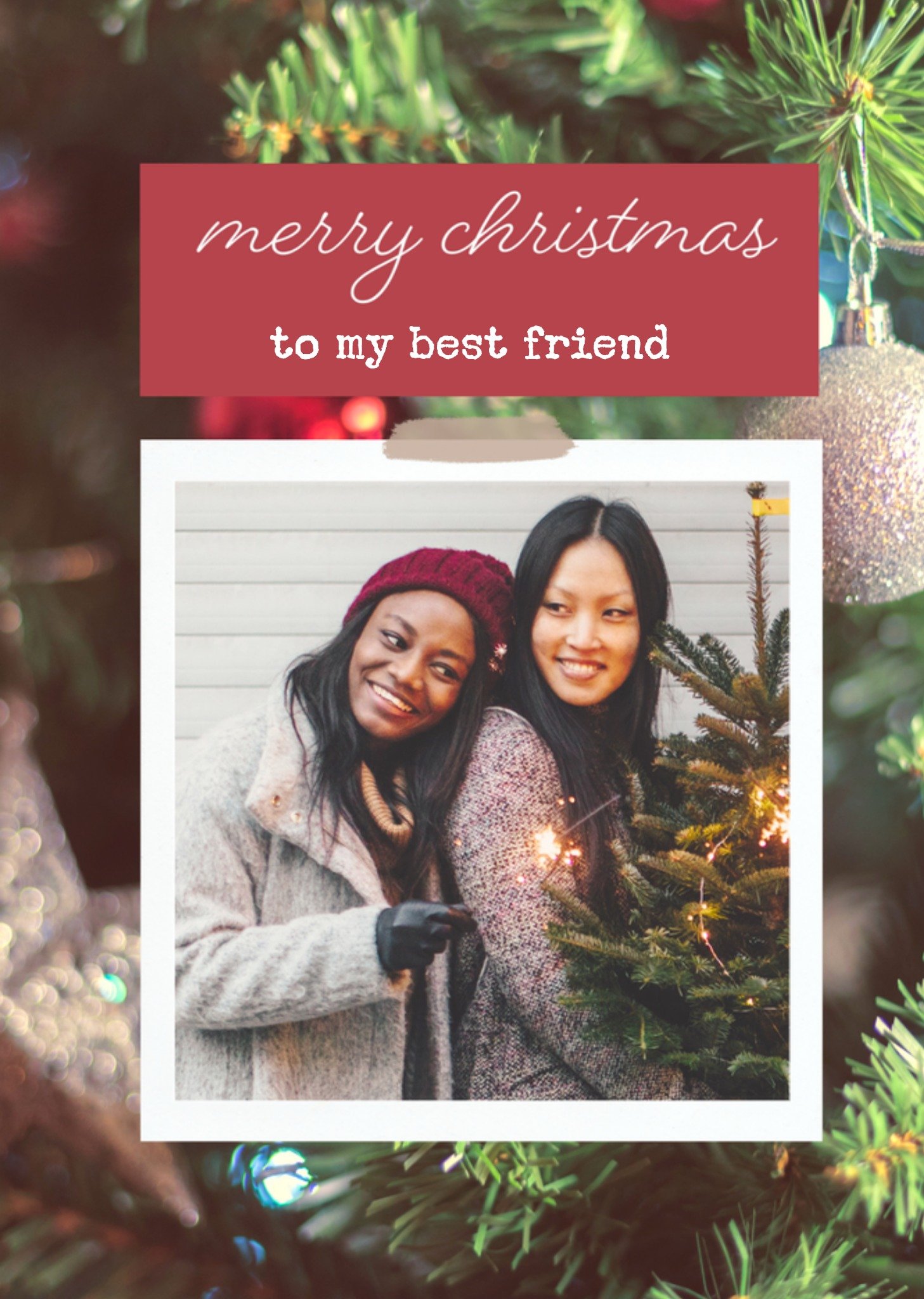 Kerstkaart fotokaart best friend Greetz