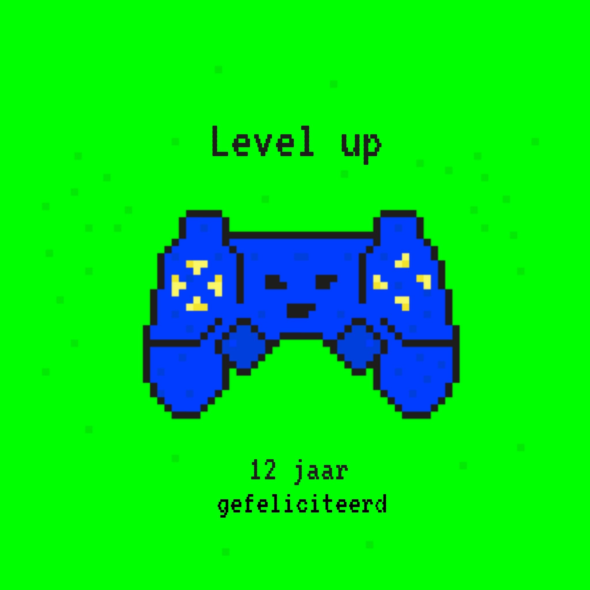 Greetz Verjaardagskaart gamecontroller Vierkant