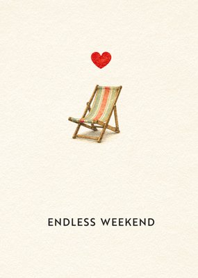 Endless Weekend Geïllustreerd Strandstoel Pensioenkaart