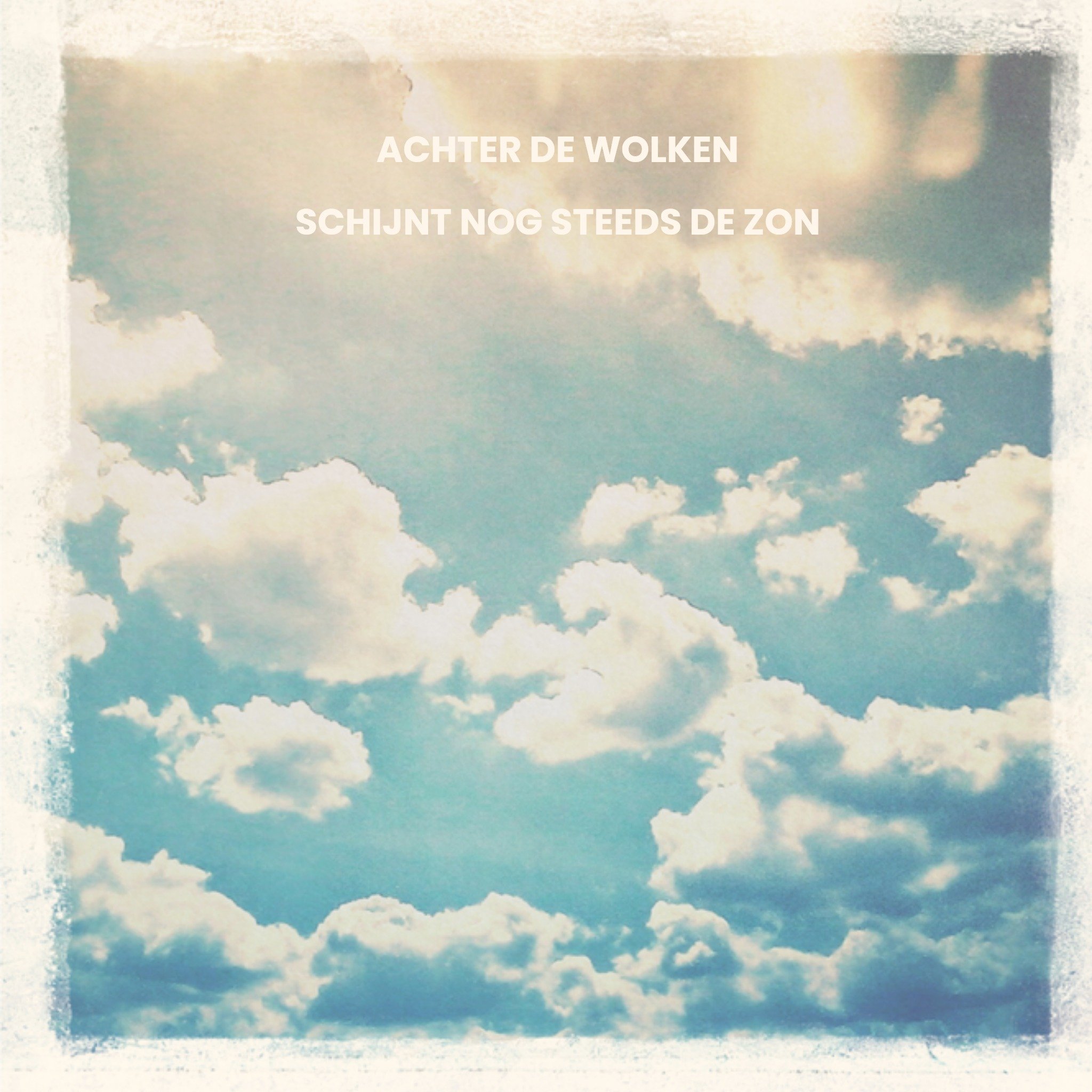 Greetz Denken aan kaart Achter de wolken Vierkant