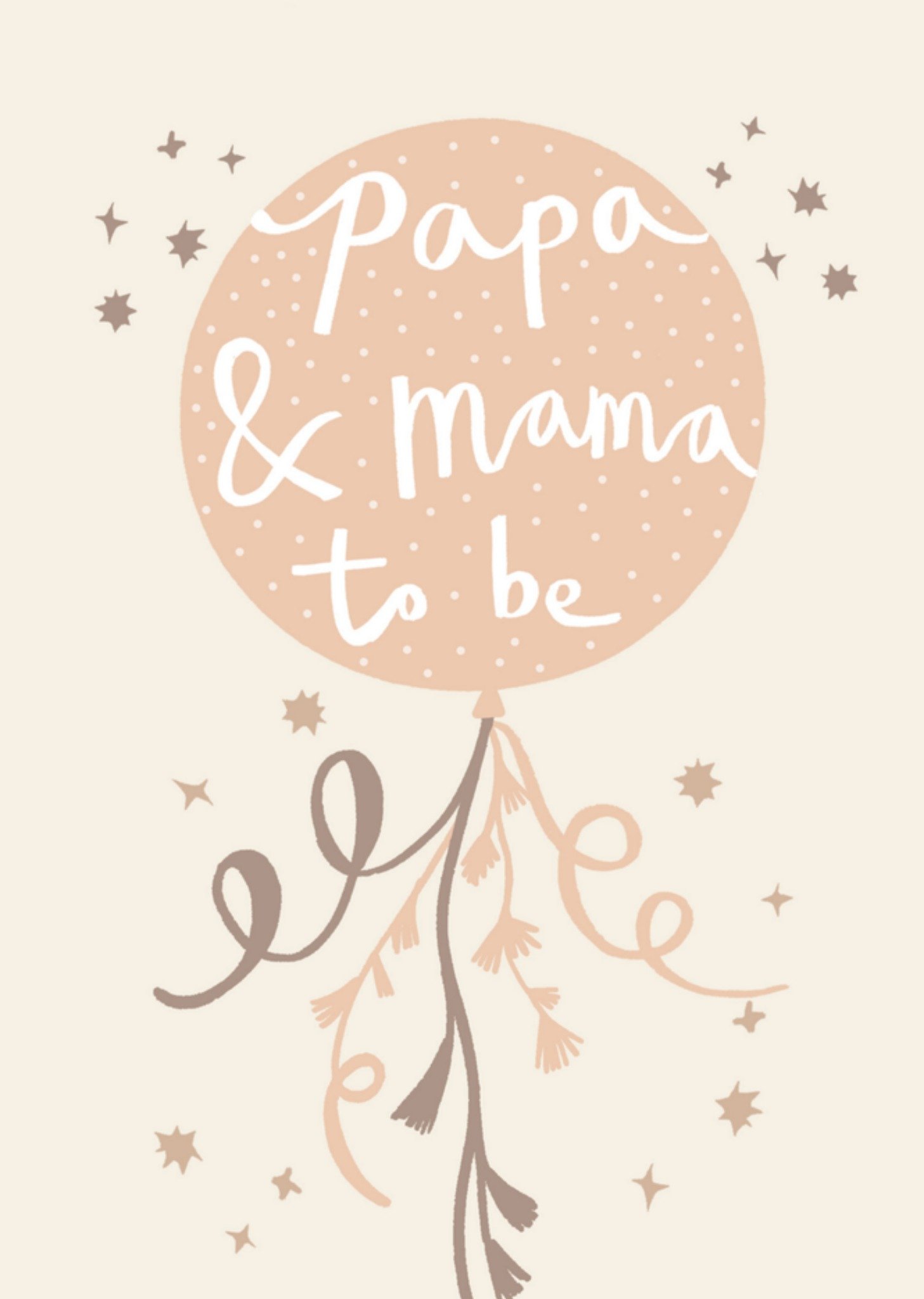 Stella Isaac Zwangerschapskaart ballon Kaart Stella Isaac Illustrations