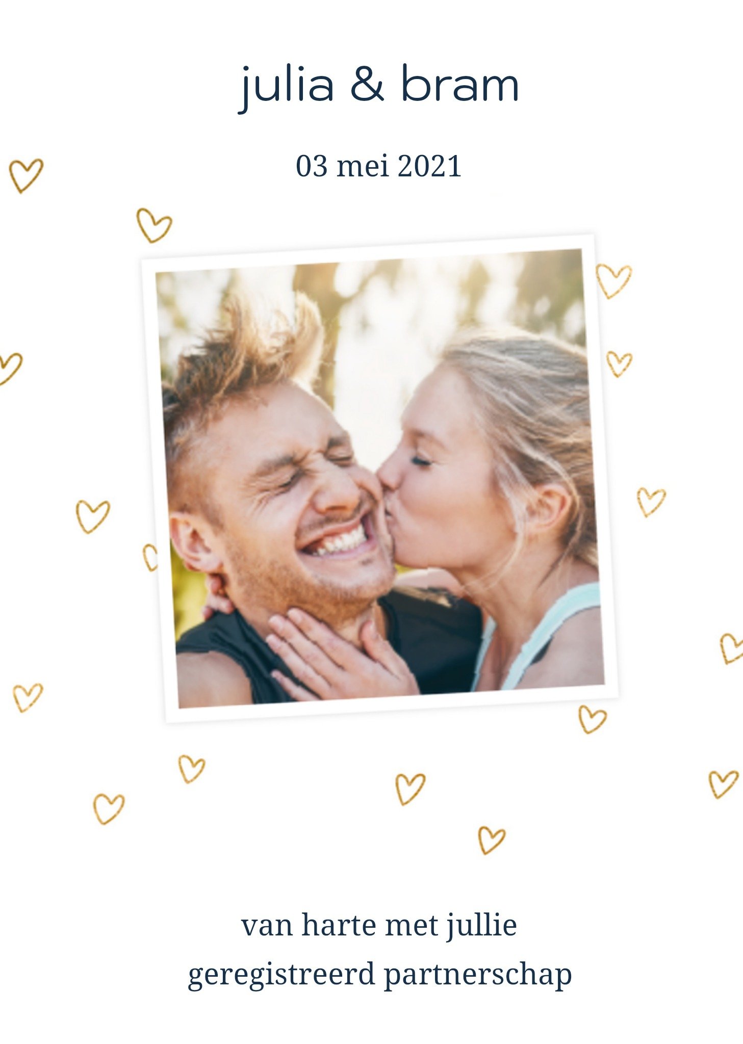 Huwelijkskaart Geregistreerd partnerschap Kaart Greetz