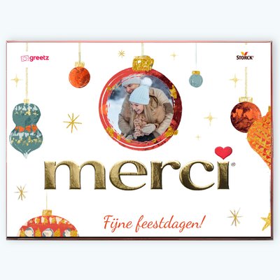 Merci assorti | Fijne feestdagen met Eigen Foto & Tekst | 675 gr