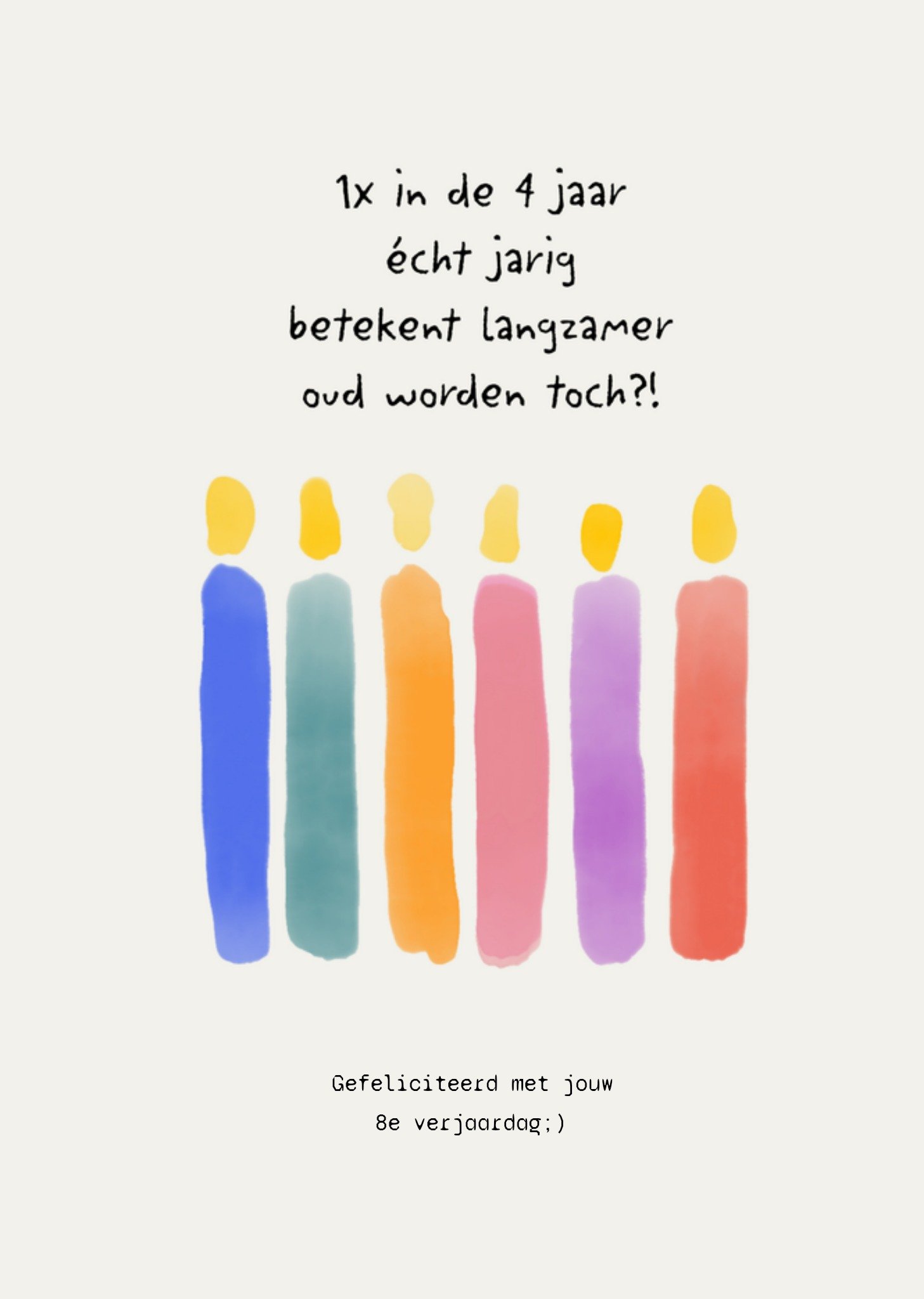 Greetz Verjaardagskaart schrikkeljaar Standard Card