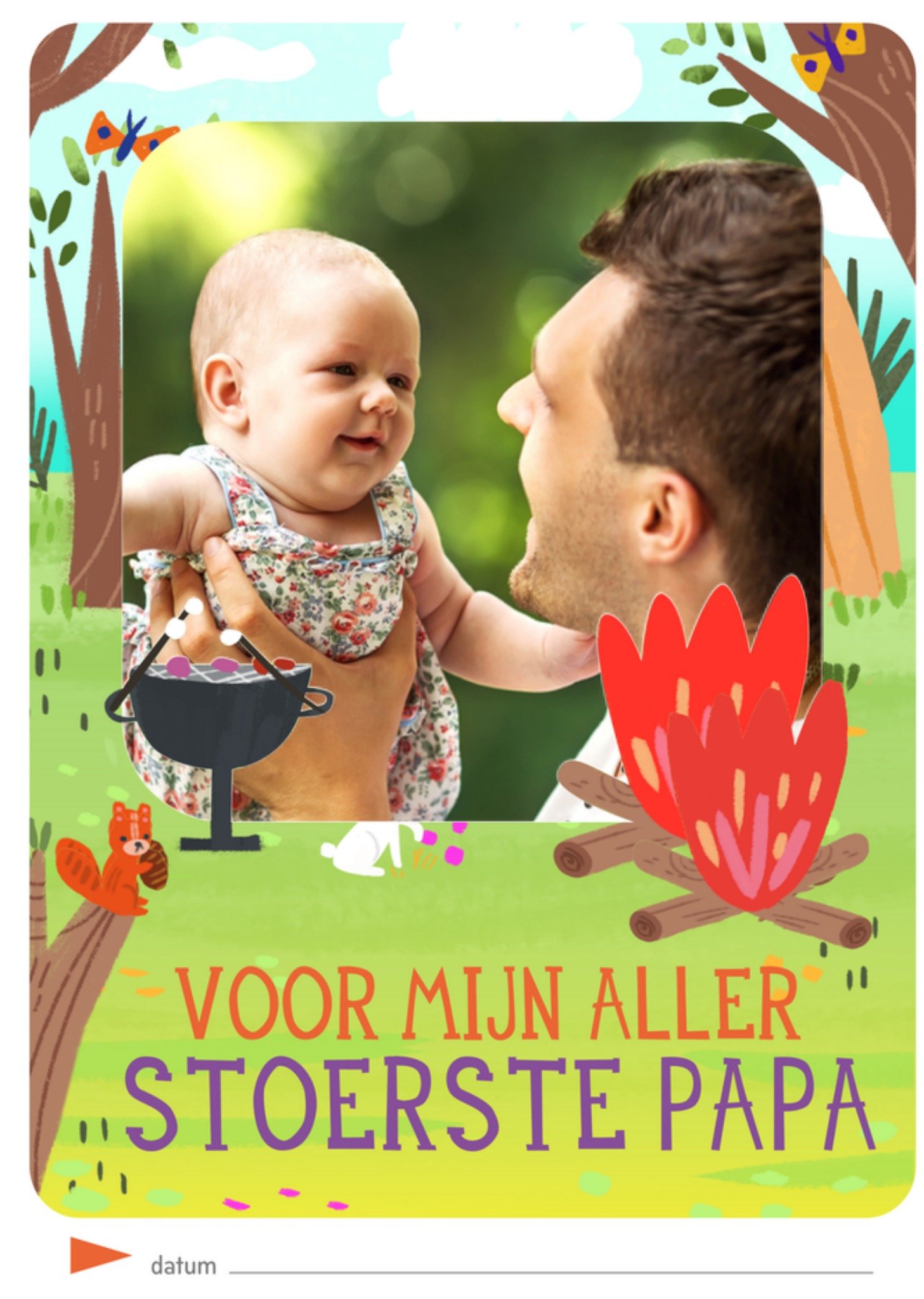 Vaderdagkaart Met foto Kaart Milestone