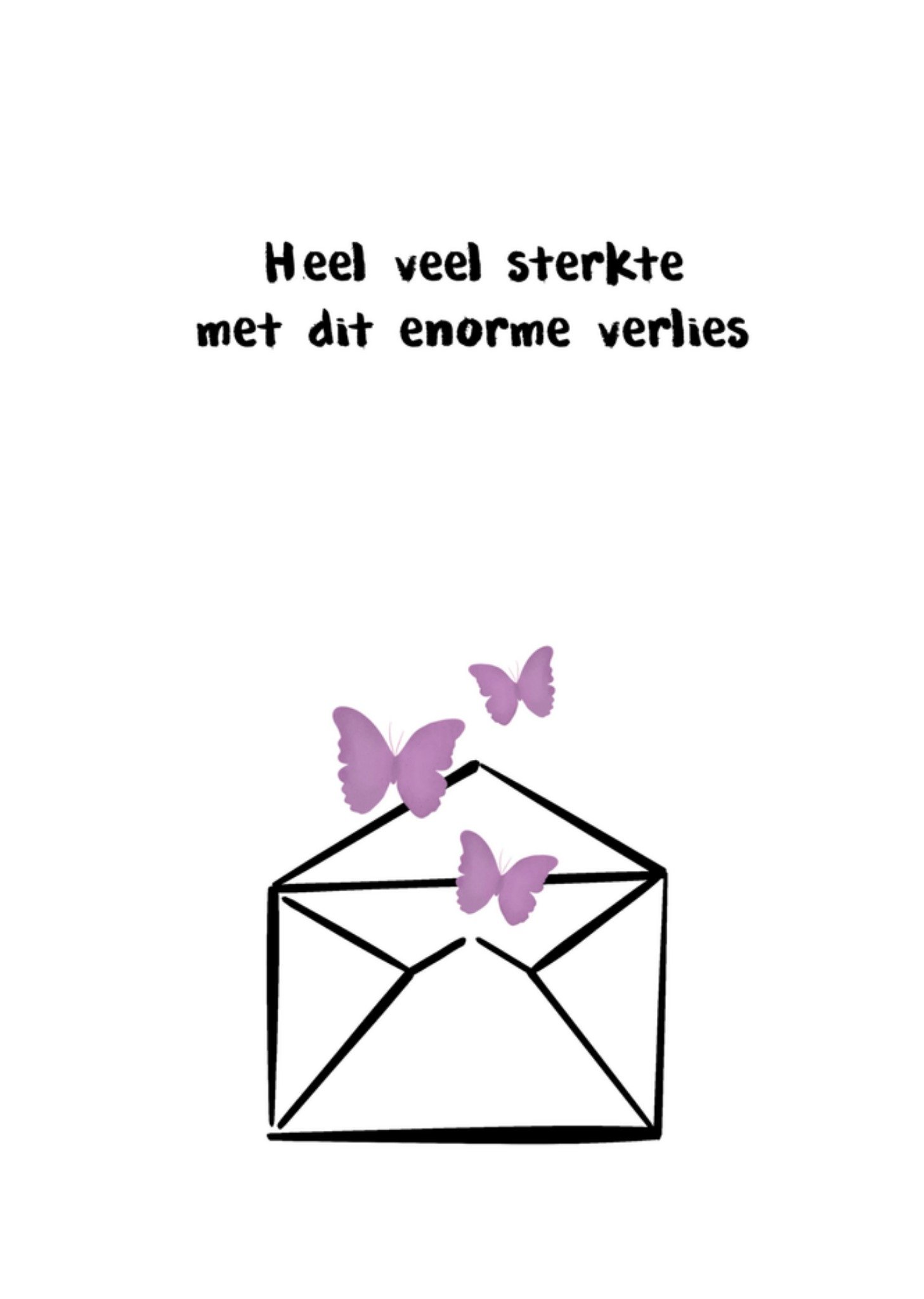 Greetz Condoleancekaart vlinders Standard Card