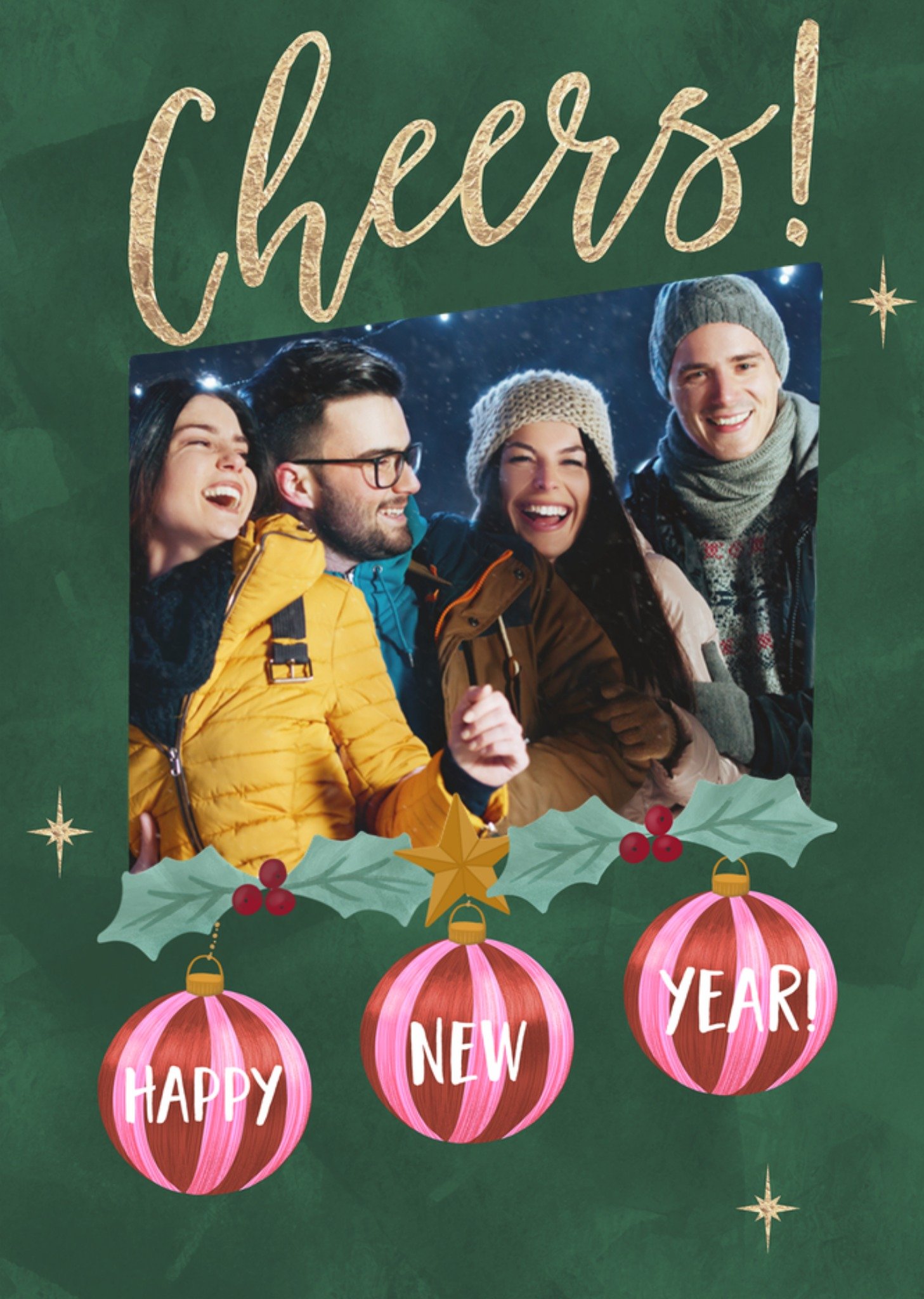 Tsjip Nieuwjaarskaart Cheers happy new year Standard Card