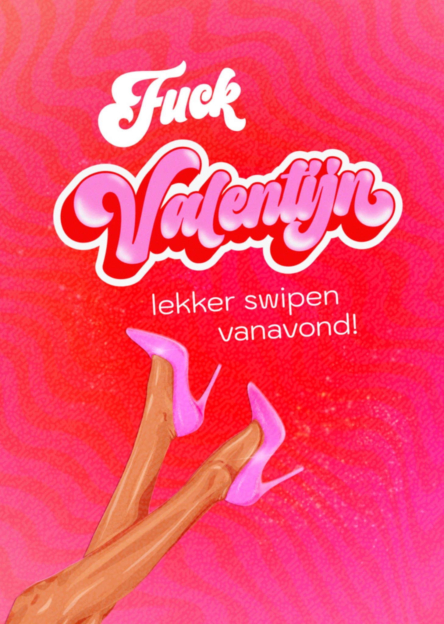 Valentijnskaart Fuck valentijn swipen Kaart Fred van Leer