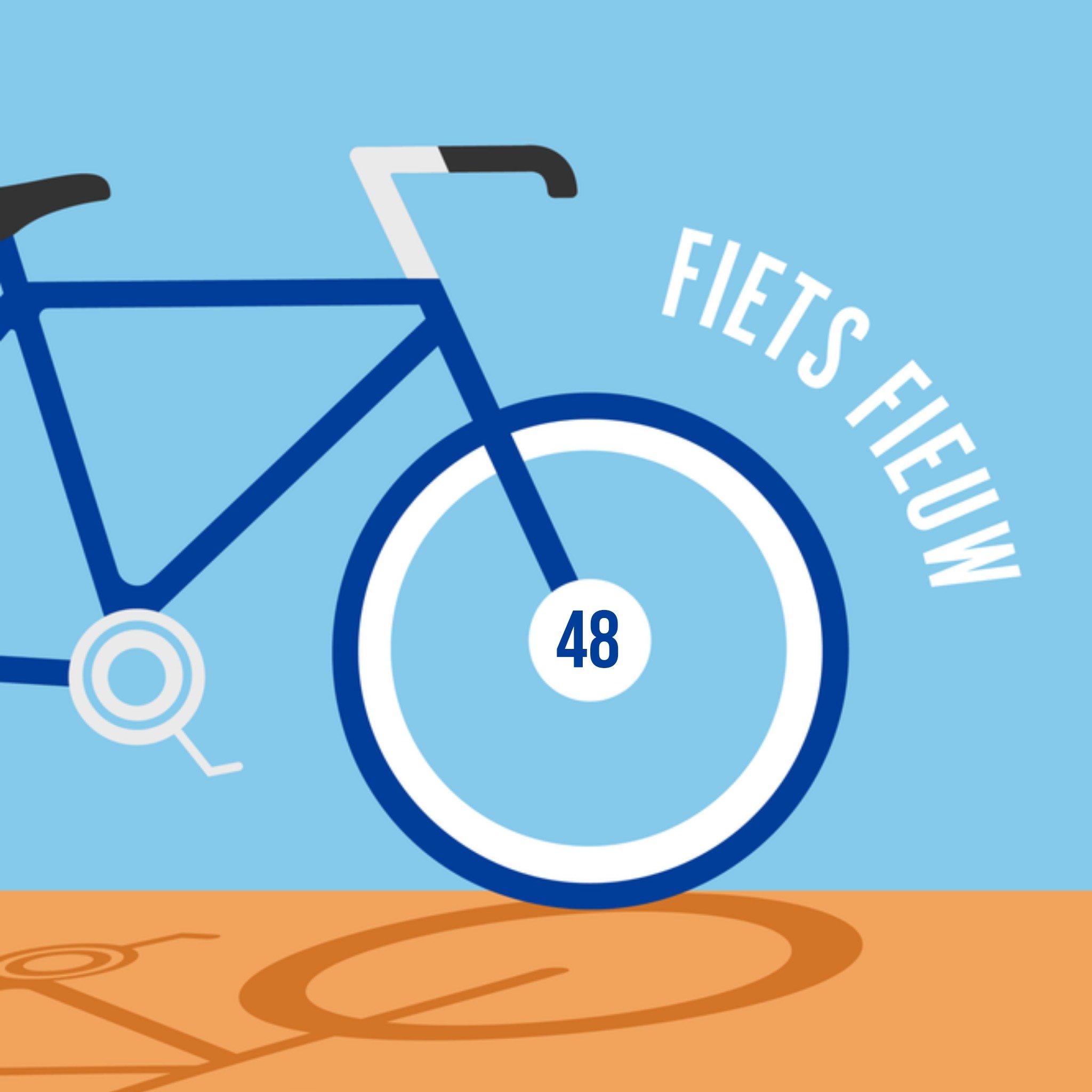 Greetz Verjaardagskaart fiets met leeftijd Vierkant