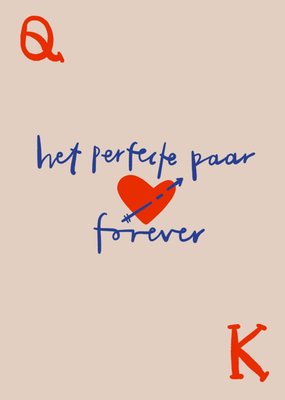 Het Perfecte Paar Forever Speelkaart Jubileum Kaart