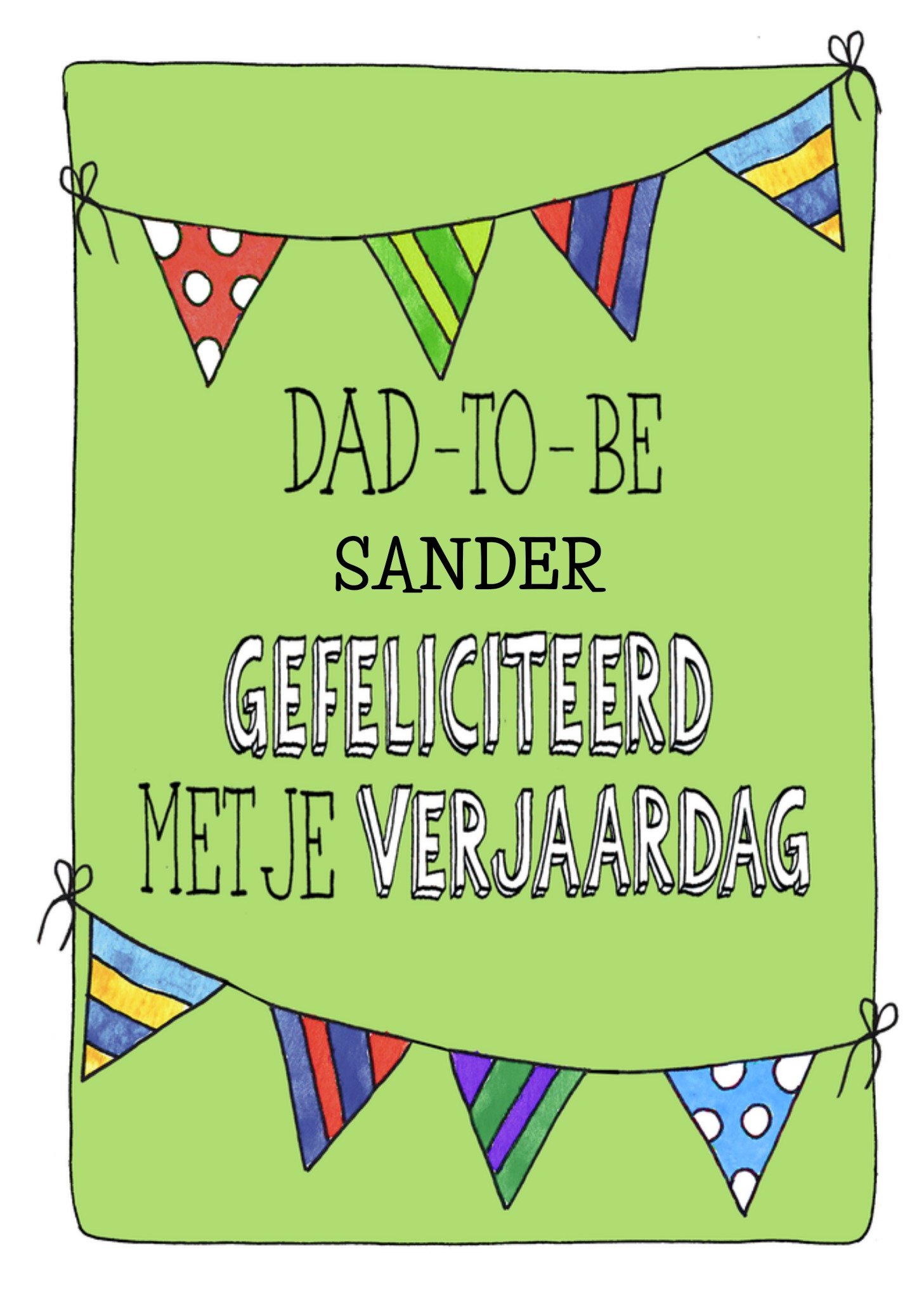 Verjaardagskaart Dad to be Kaart Sandysign