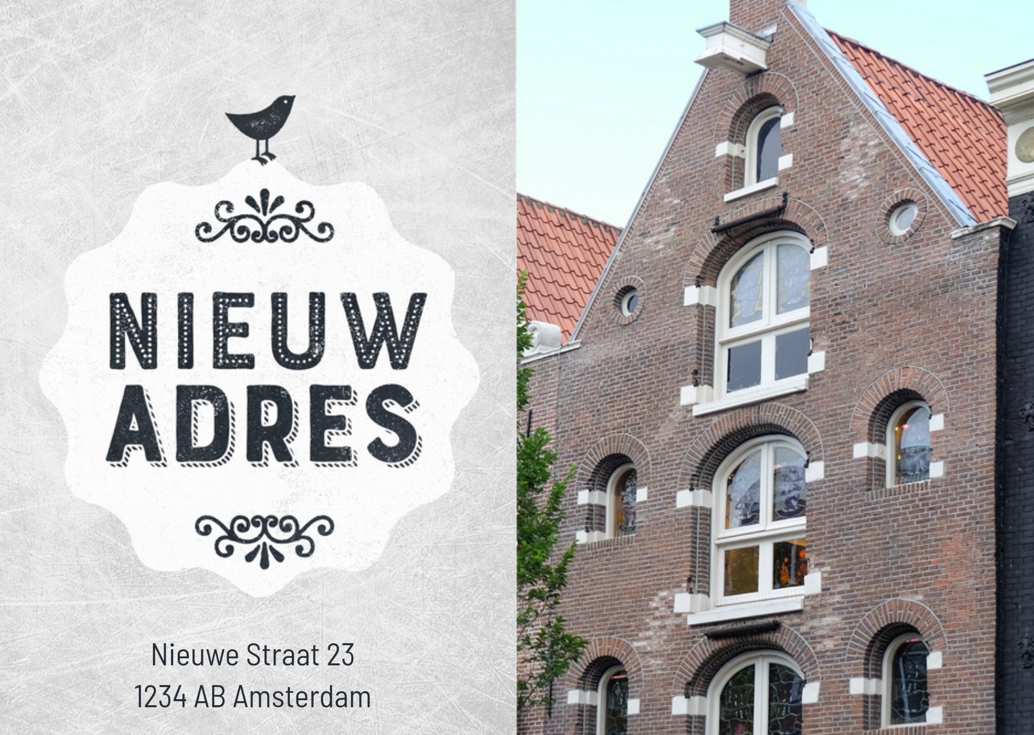 Luckz Nieuw adres Eigen foto Standard Card