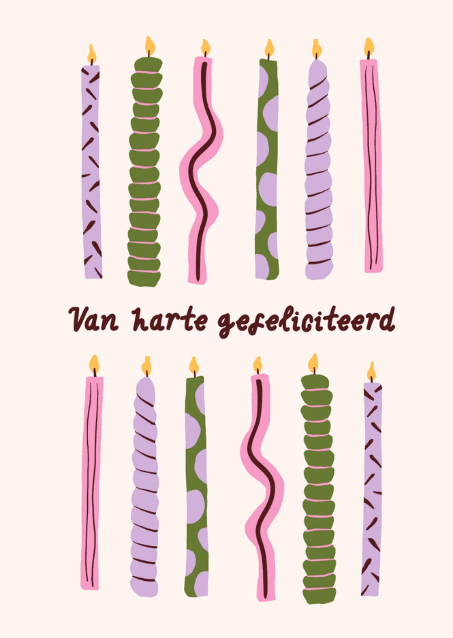 Greetz Verjaardagskaart Van harte gefelicteerd Standard Card